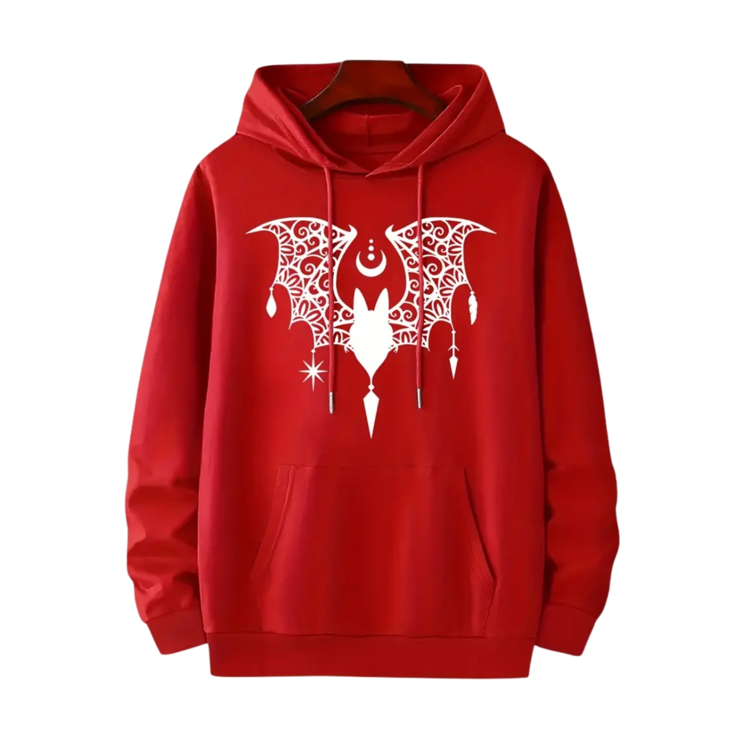 Plus Size Bat Print Hoodie For Women