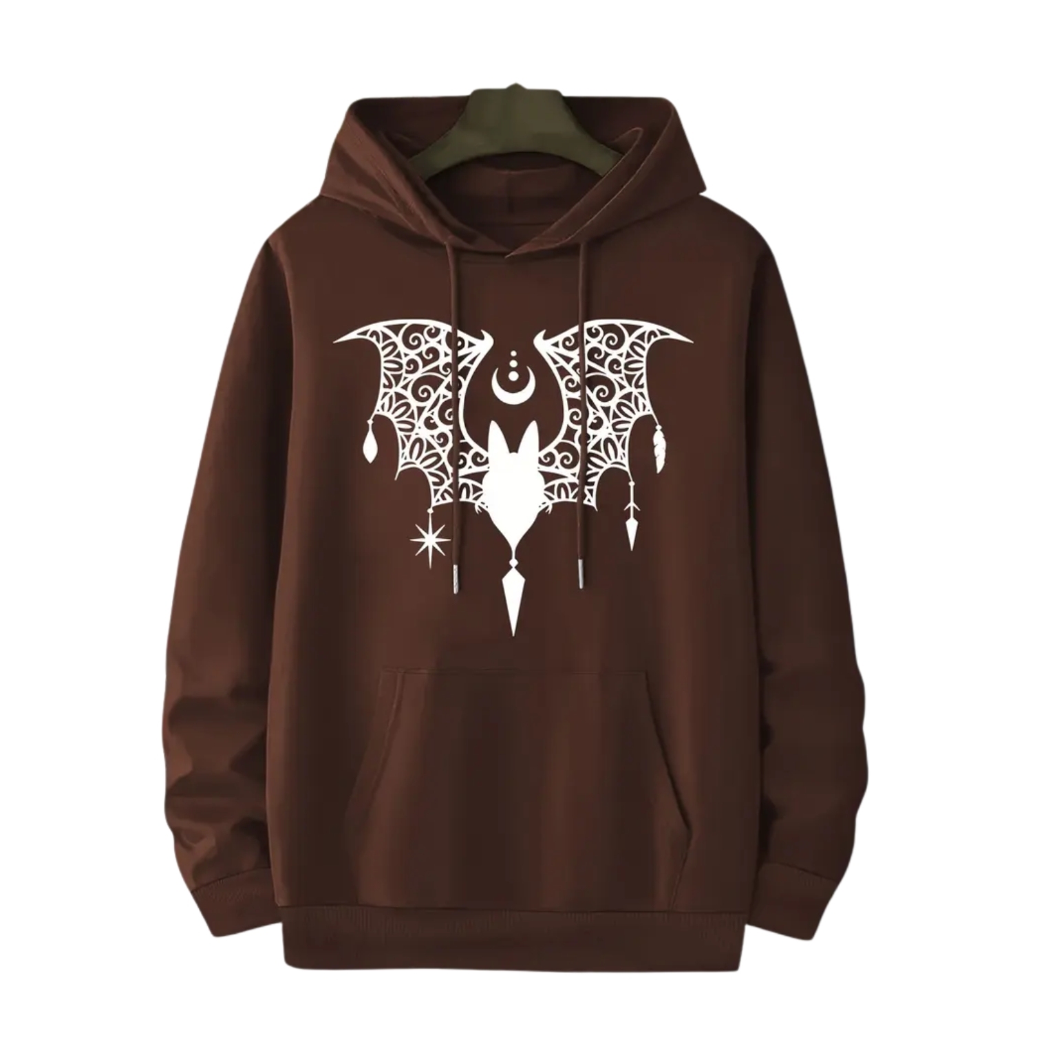 Plus Size Bat Print Hoodie For Women