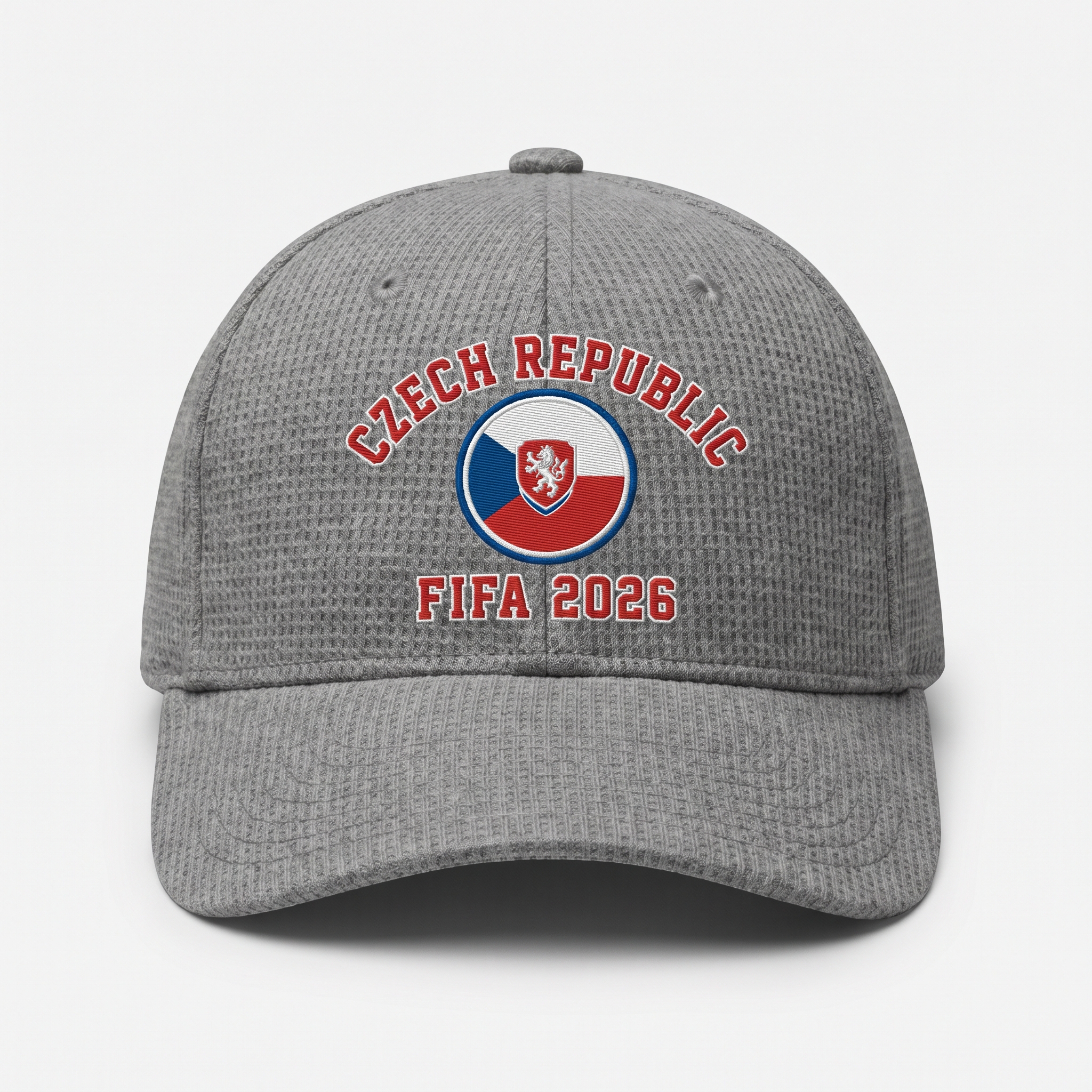 FIFA 2026 Czech Republic Waffle Knit Cap in Gray