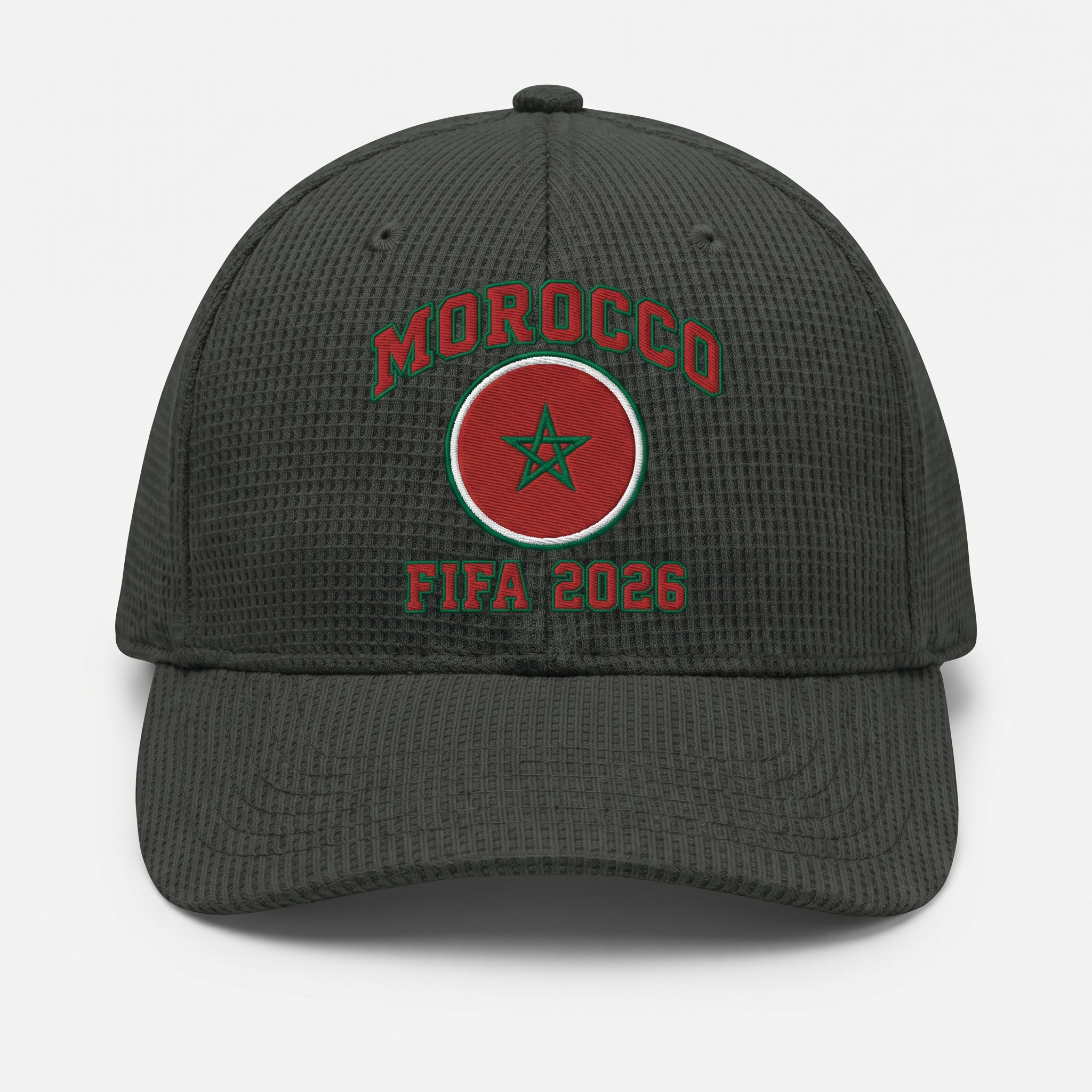 FIFA 2026 Morocco Waffle Knit Cap in Dark Gray
