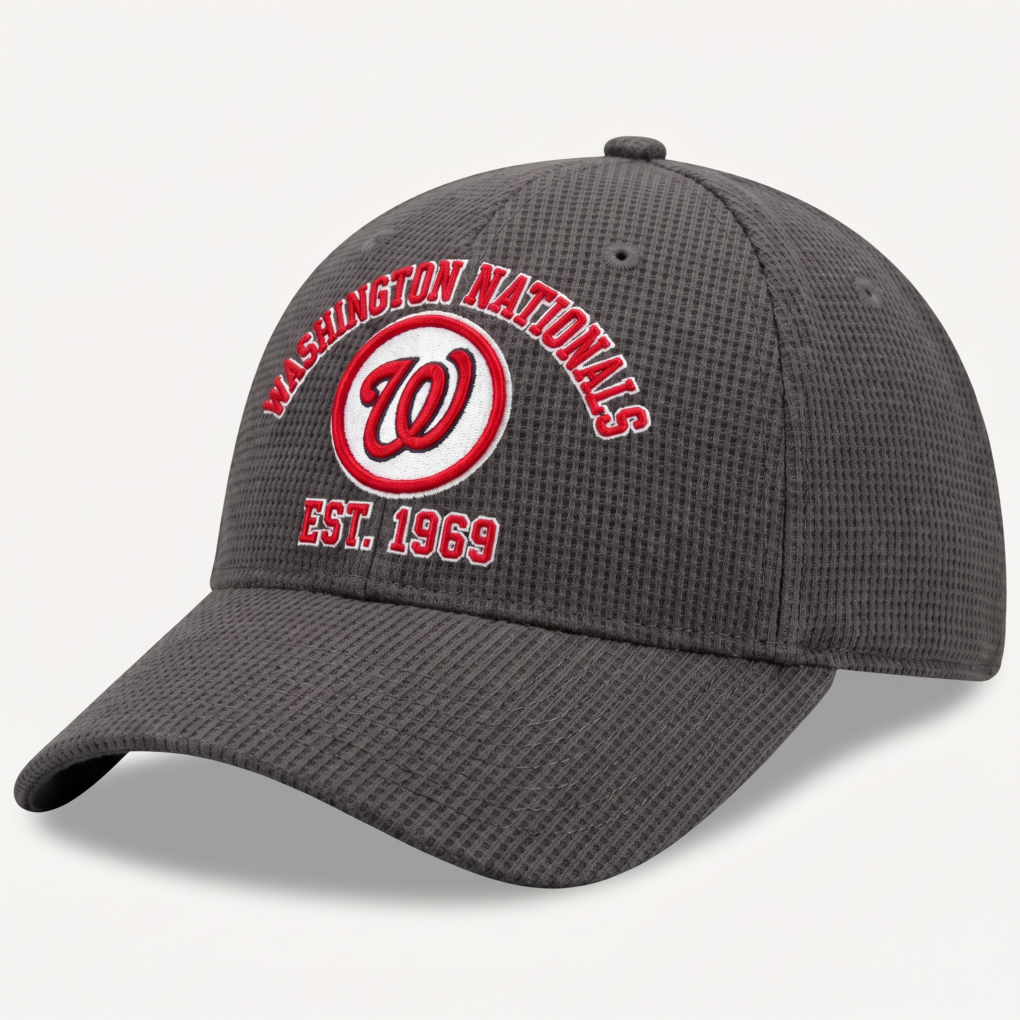 Washington Nationals Waffle Knit Cap in Dark Gray