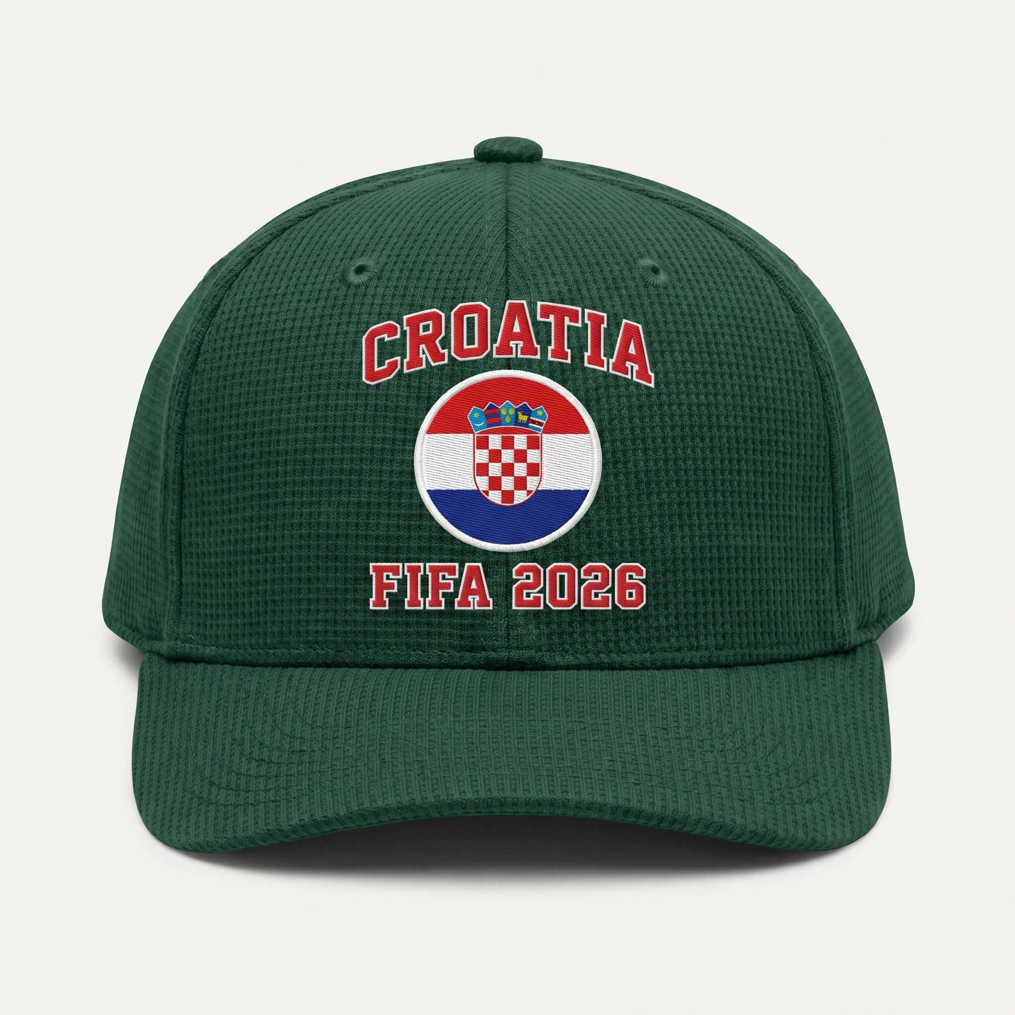 FIFA 2026 Croatia Waffle Knit Cap in Green