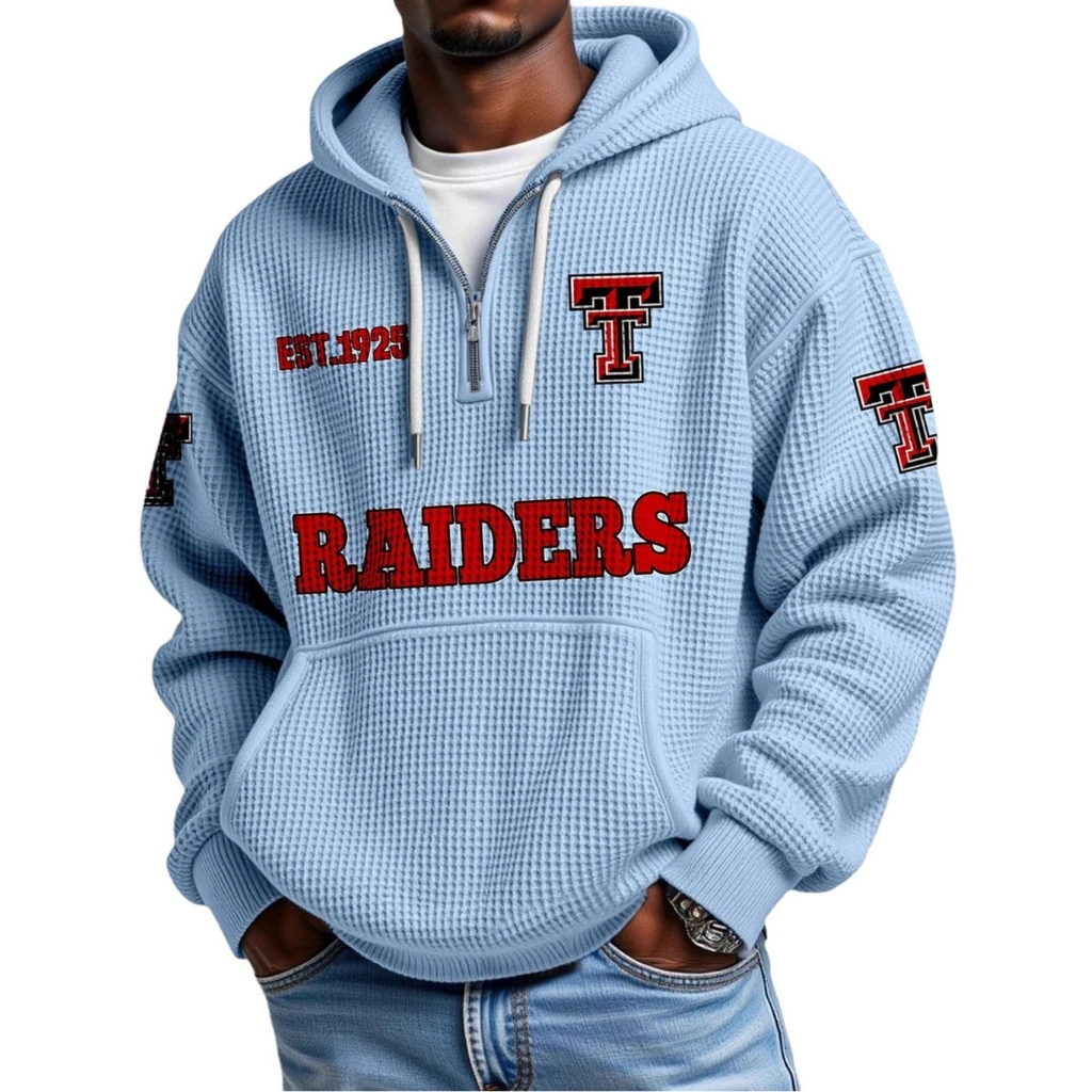 Raiders EST 1925 Quarter Zip Waffle Hoodie