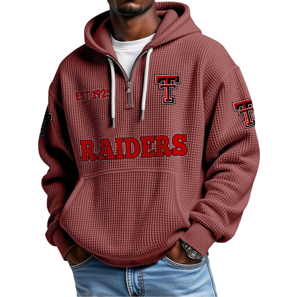 Raiders EST 1925 Quarter Zip Waffle Hoodie