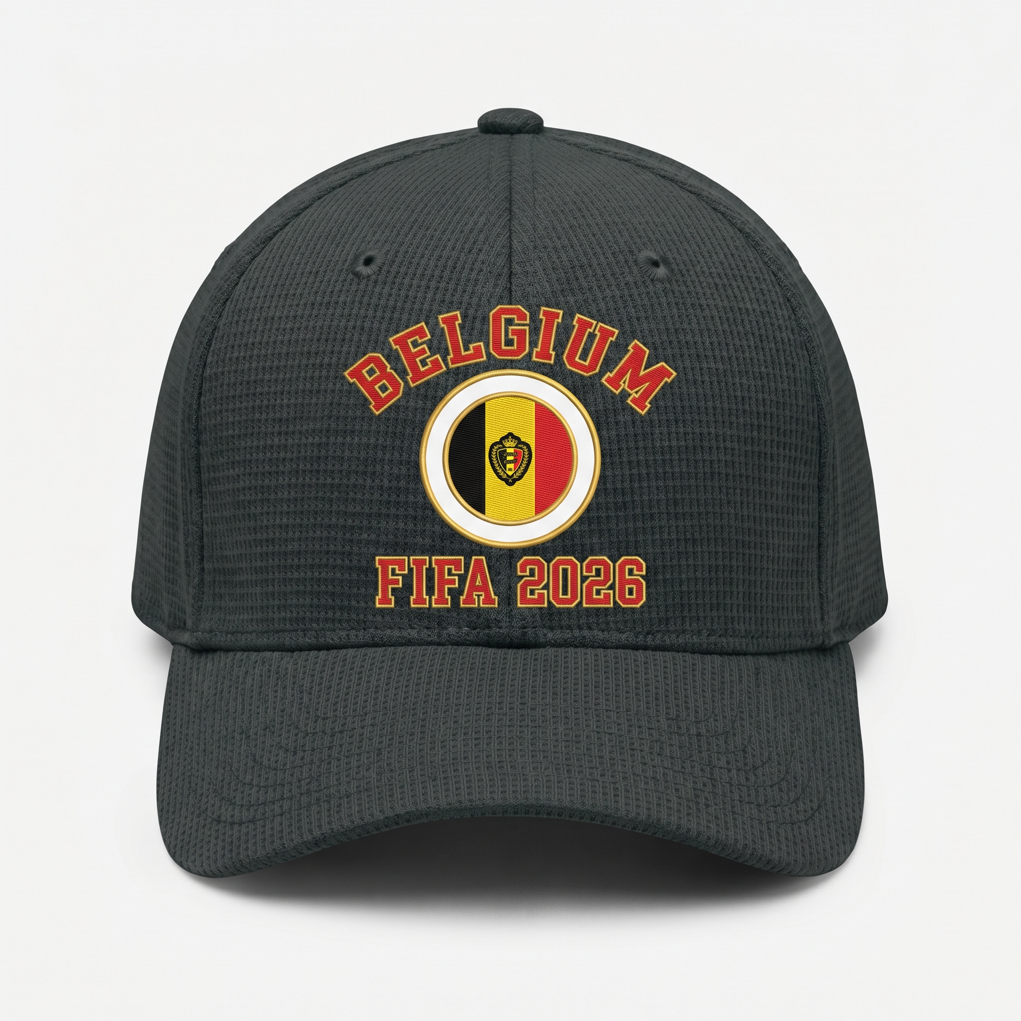 FIFA 2026 Belgium Waffle Knit Cap in Dark Gray