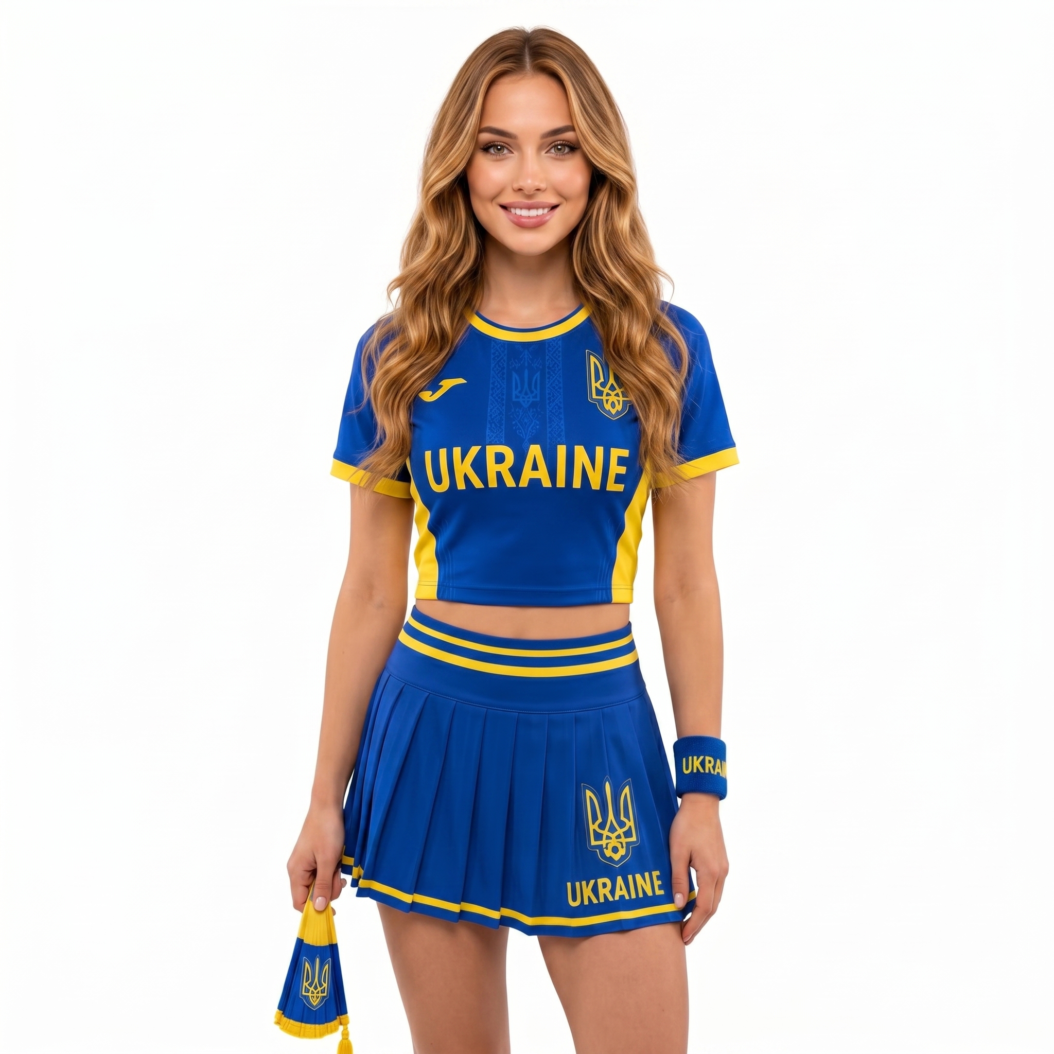 FIFA 2026 Ukraine Football Themed Two Piece Skirt Set For Women