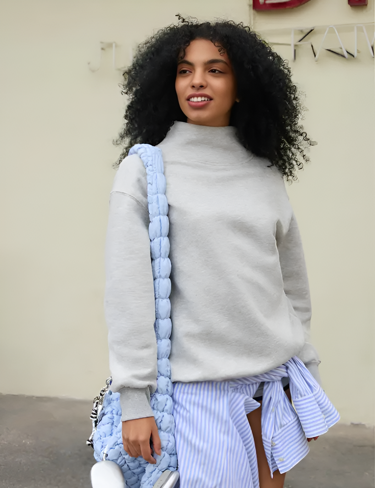 Ribbed Cuffs Oversized Pullover Sweatshirt With Long Sleeves For Women