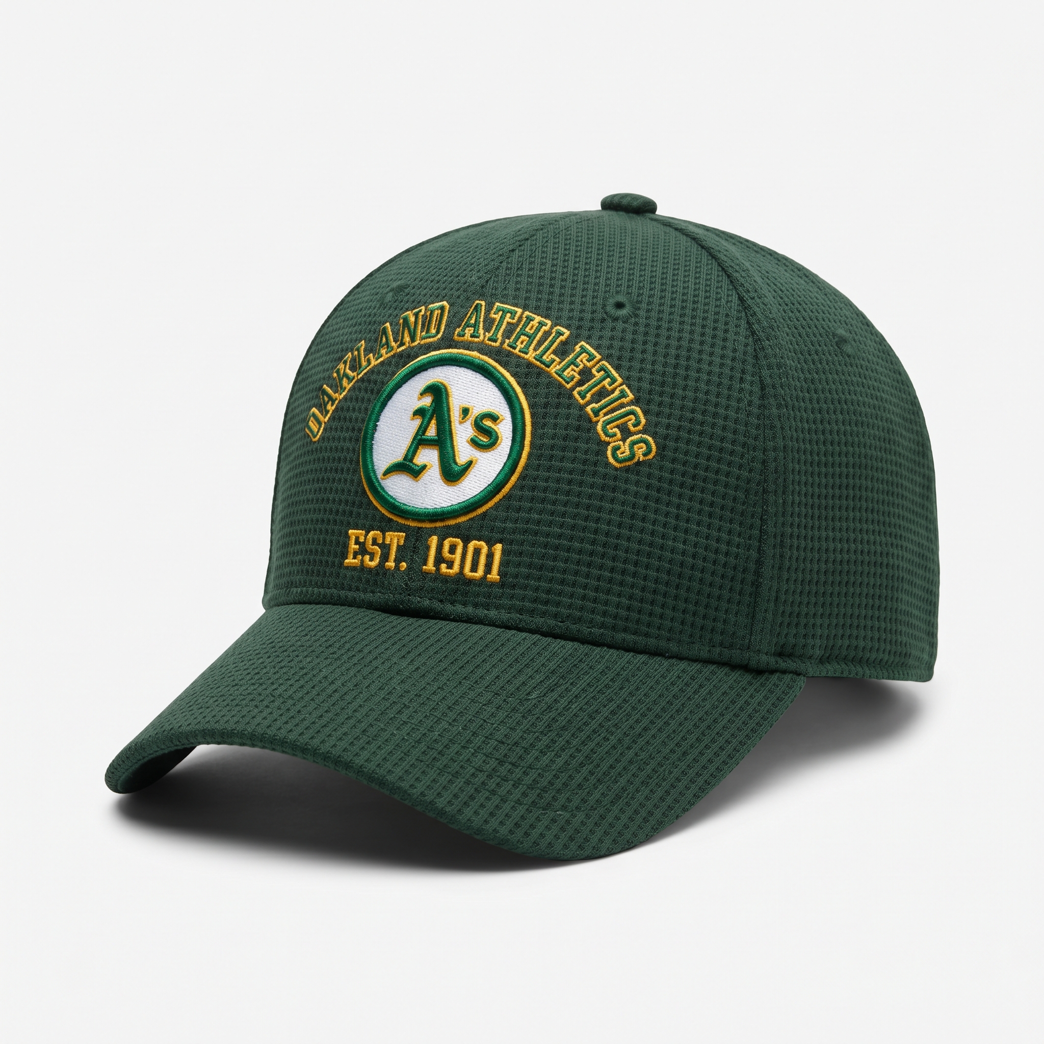 Oakland Athletics Waffle Knit Cap in Green