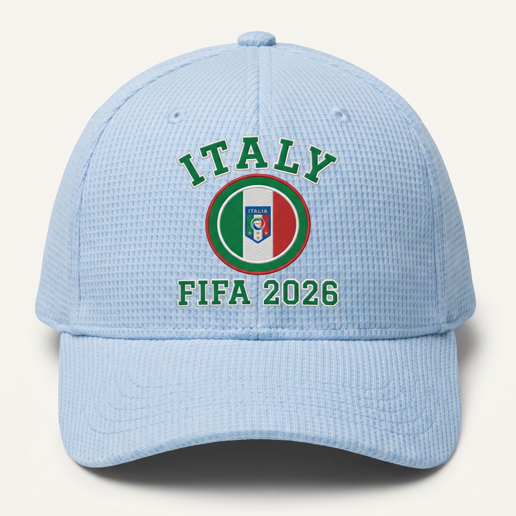 FIFA 2026 Italy Waffle Knit Cap in Light Blue