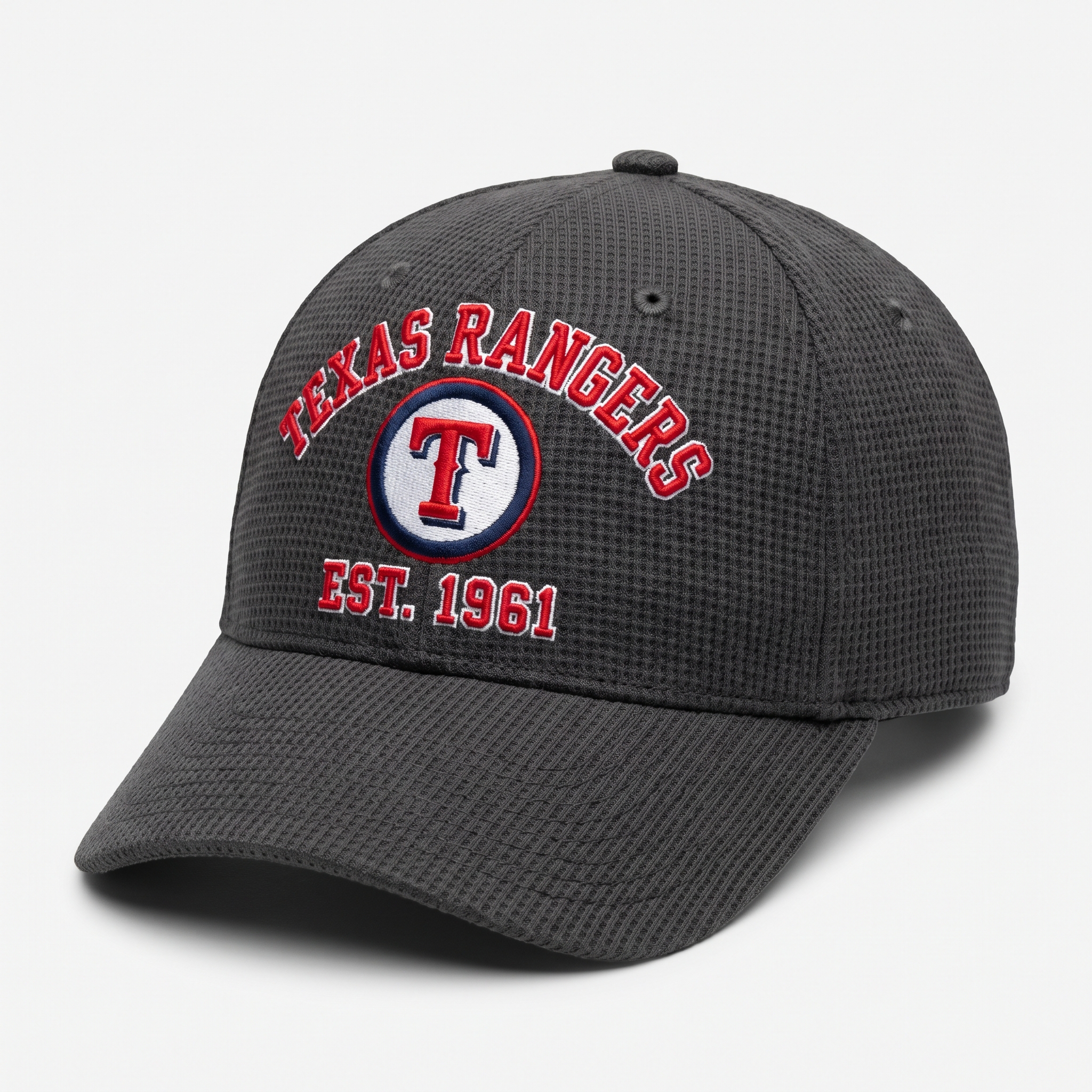 Texas Rangers Waffle Knit Cap in Dark Gray