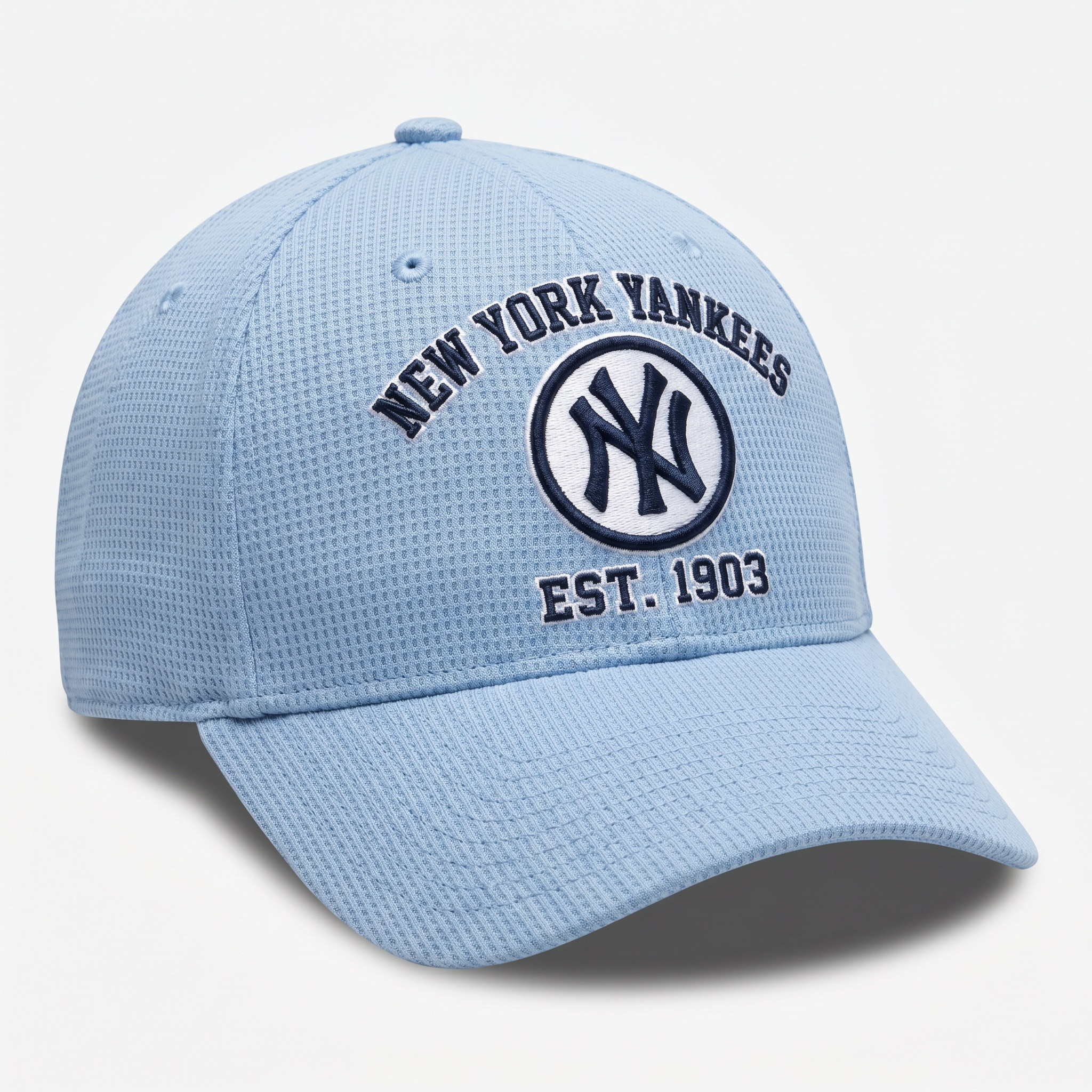 New York Yankees Waffle Knit Cap in Light Blue