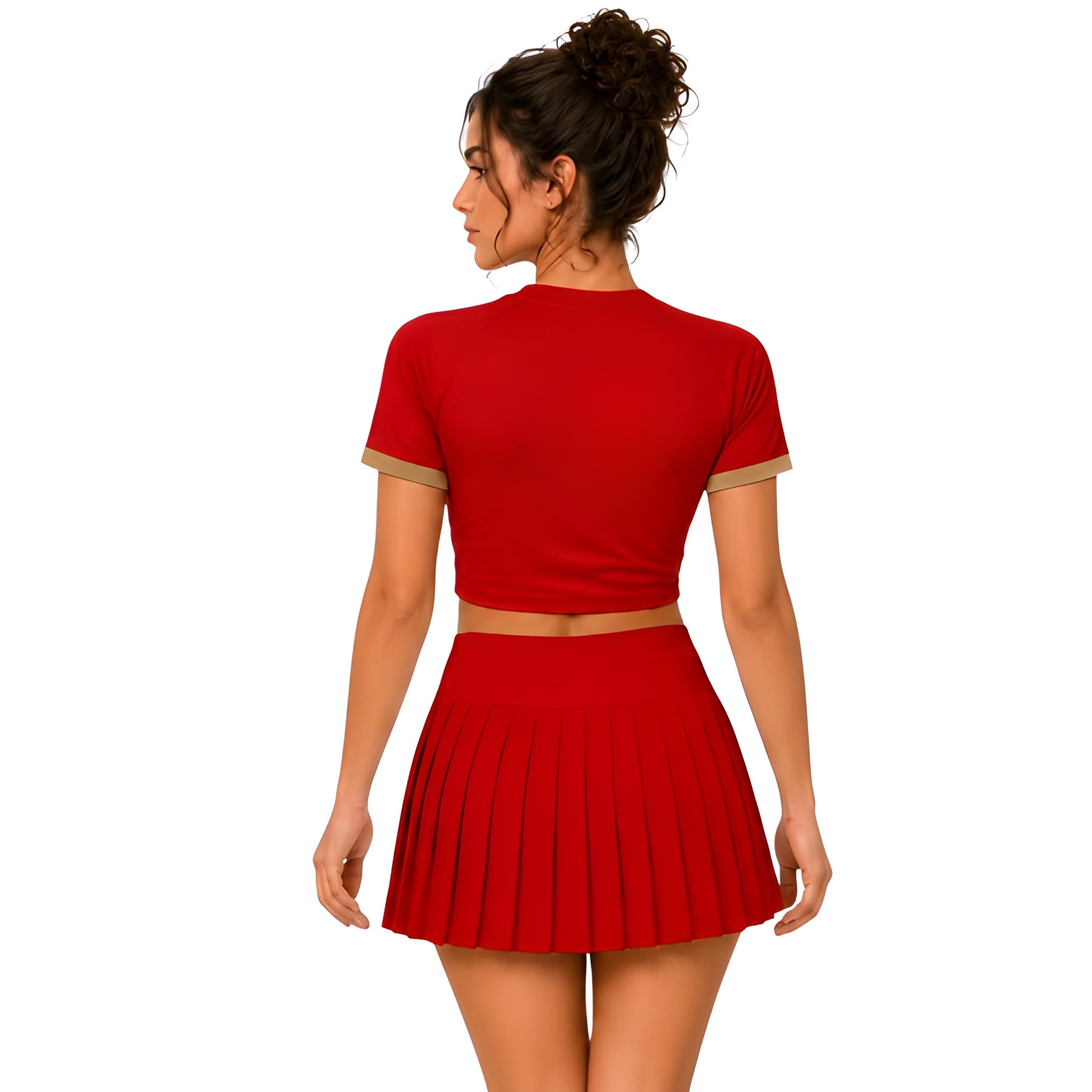 San Francisco 49ers Football Team Printed Two Piece Top And Skirt Set For Women