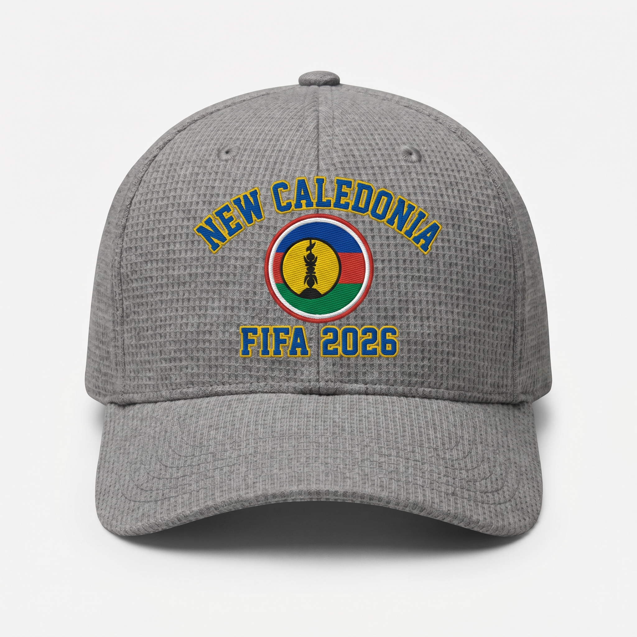 FIFA 2026 New Caledonia Waffle Knit Cap in Gray