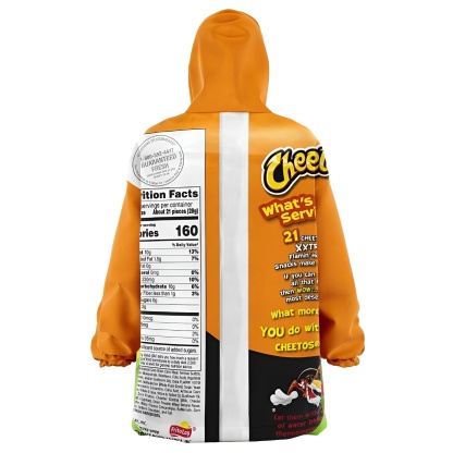 Spicy Snack Themed Oversized Fleece Blanket Hoodie
