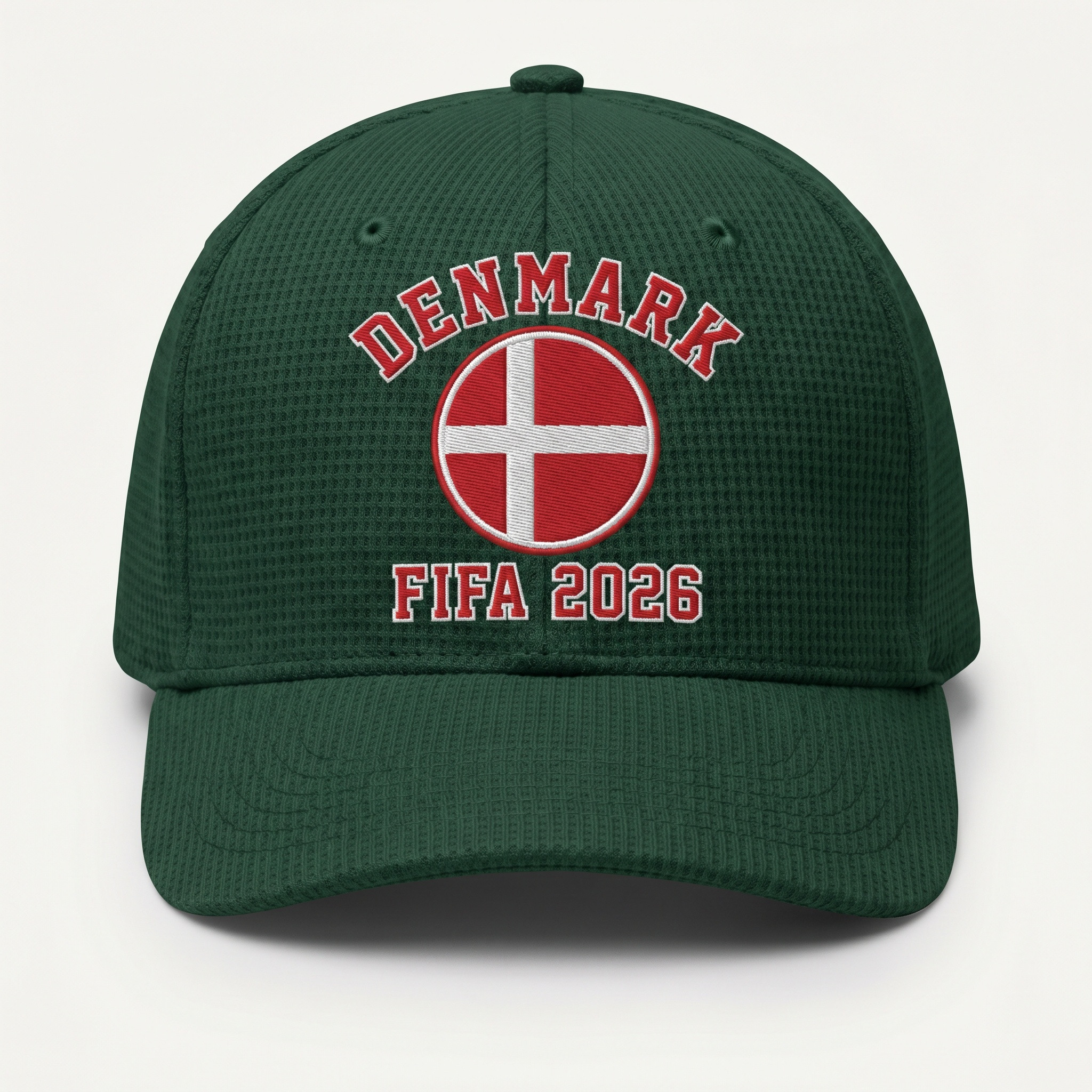 FIFA 2026 Denmark Waffle Knit Cap in Green
