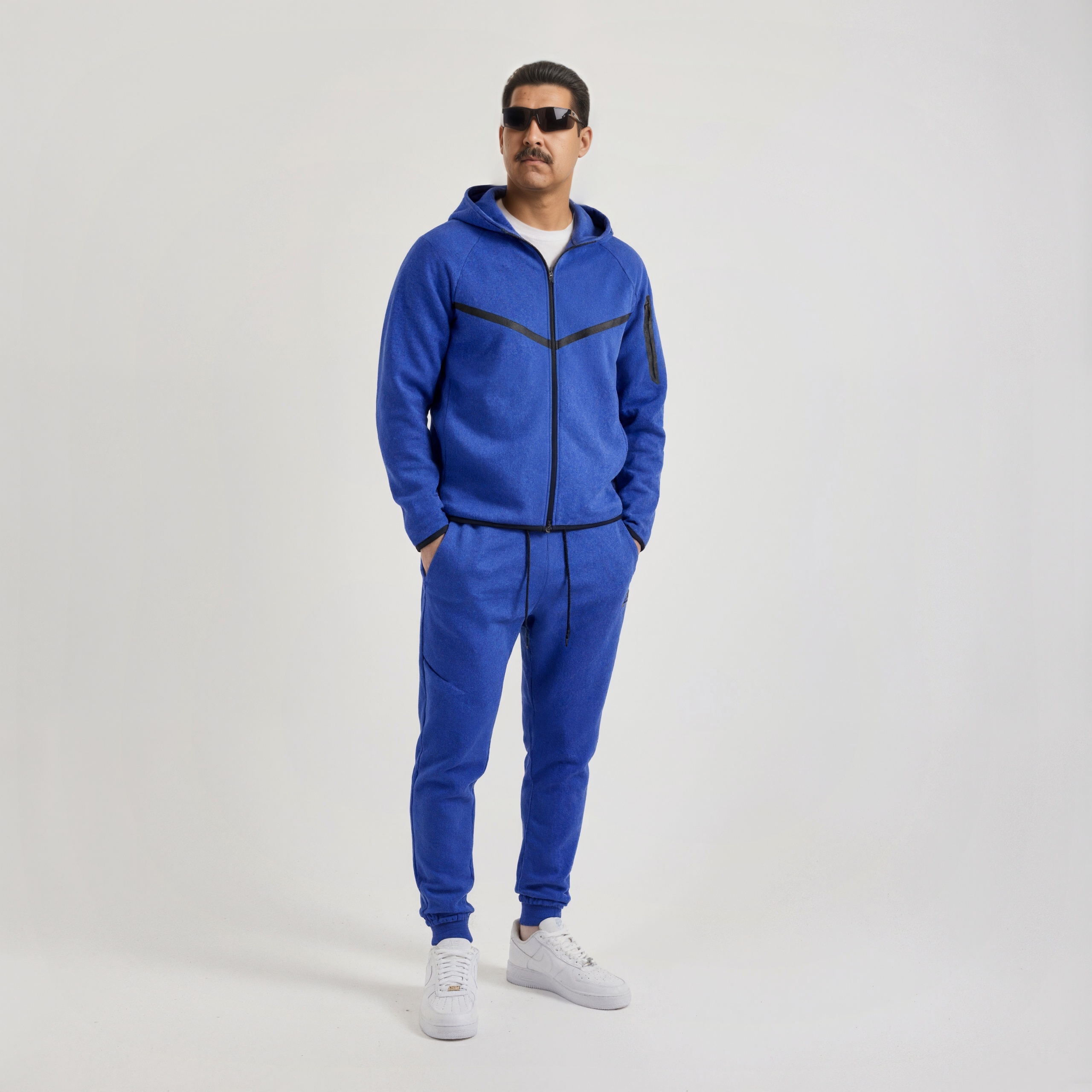 Tech Fleece Full Zip Hoodie Set For Men