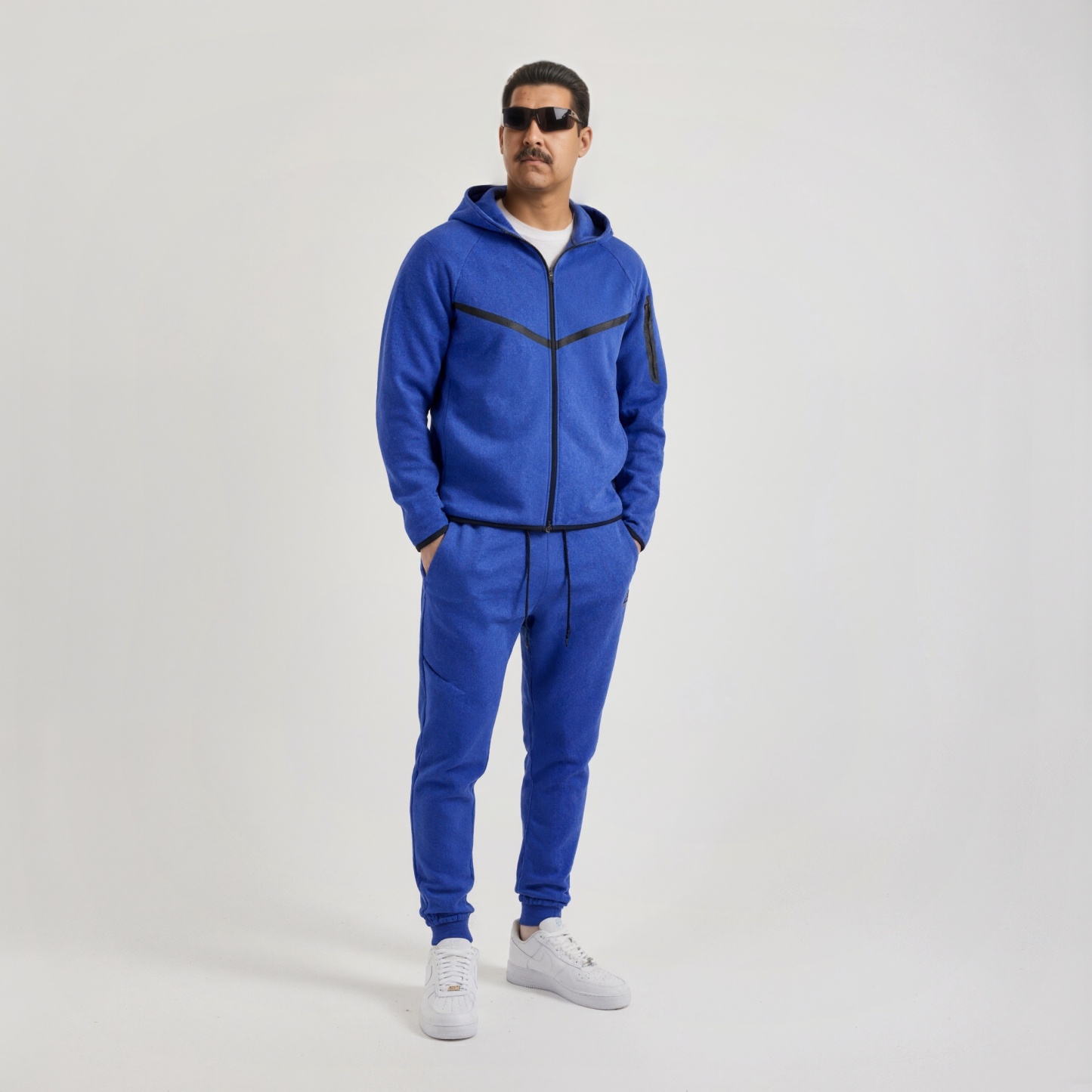Tech Fleece Full Zip Hoodie Set For Men