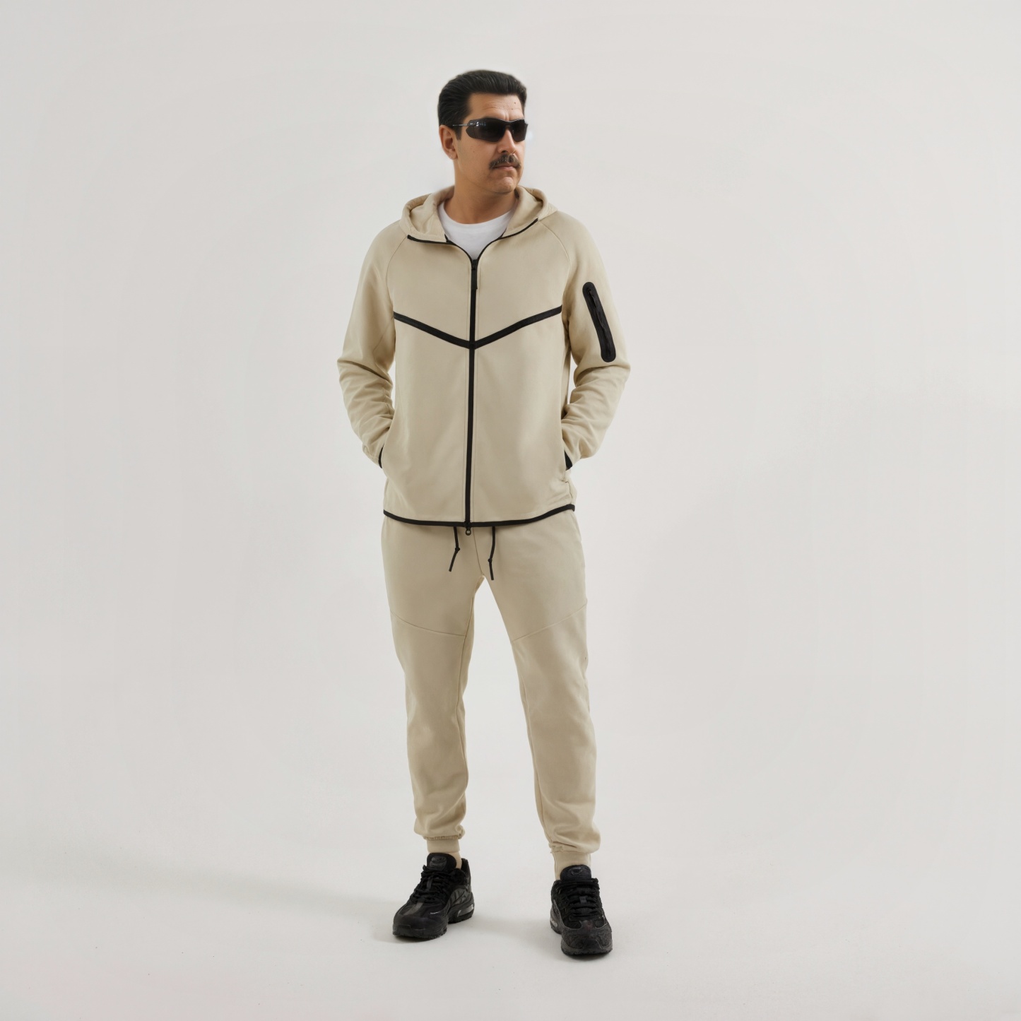 Tech Fleece Full Zip Hoodie Set For Men