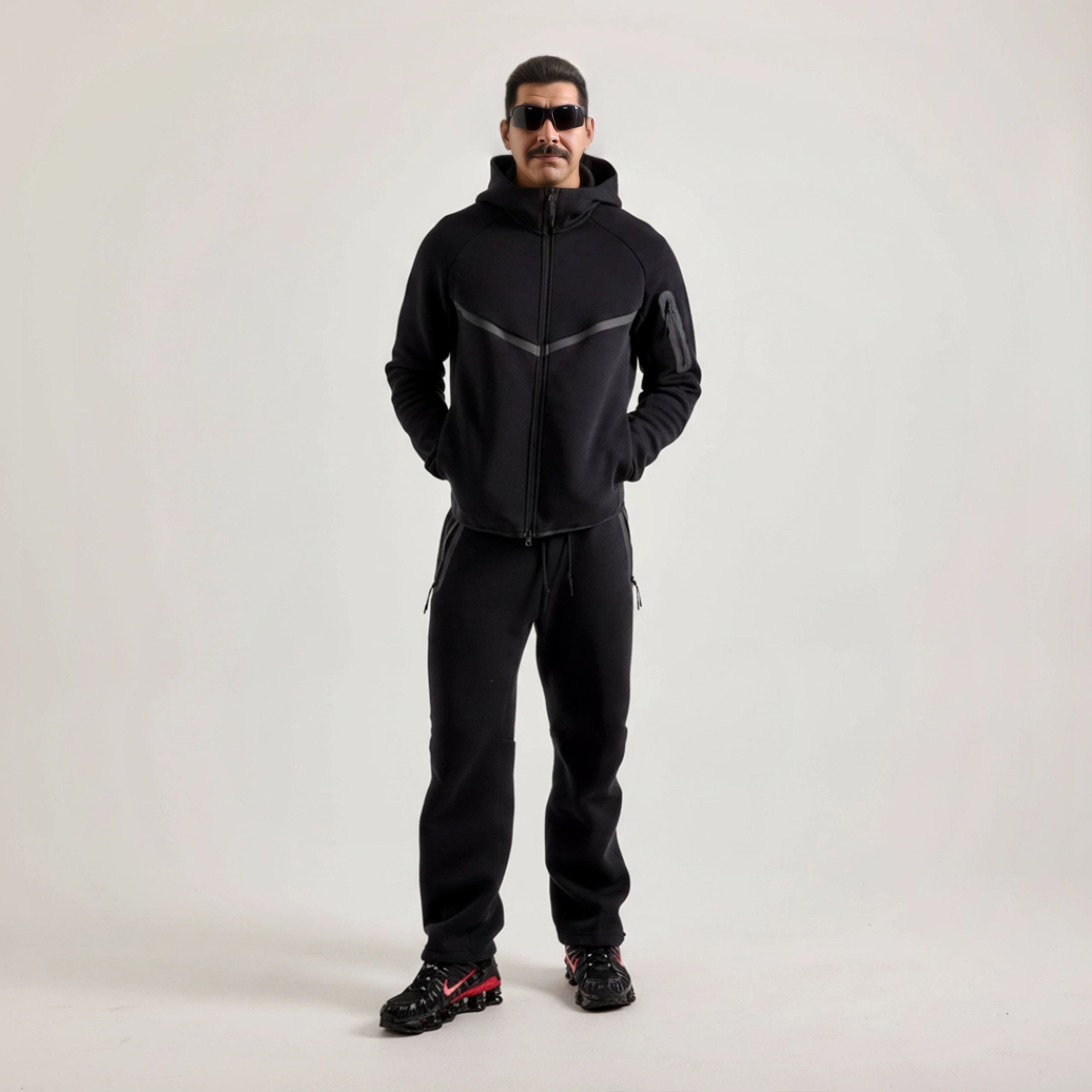 Tech Fleece Full Zip Hoodie Set For Men