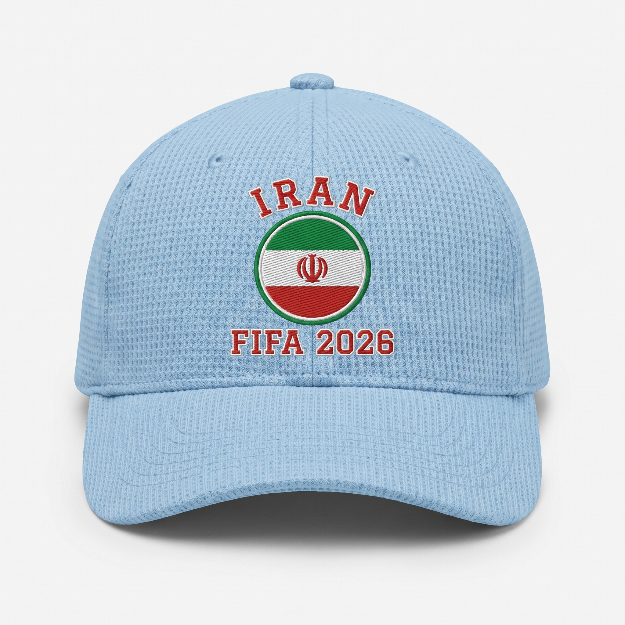 FIFA 2026 Iran Waffle Knit Cap in Light Blue