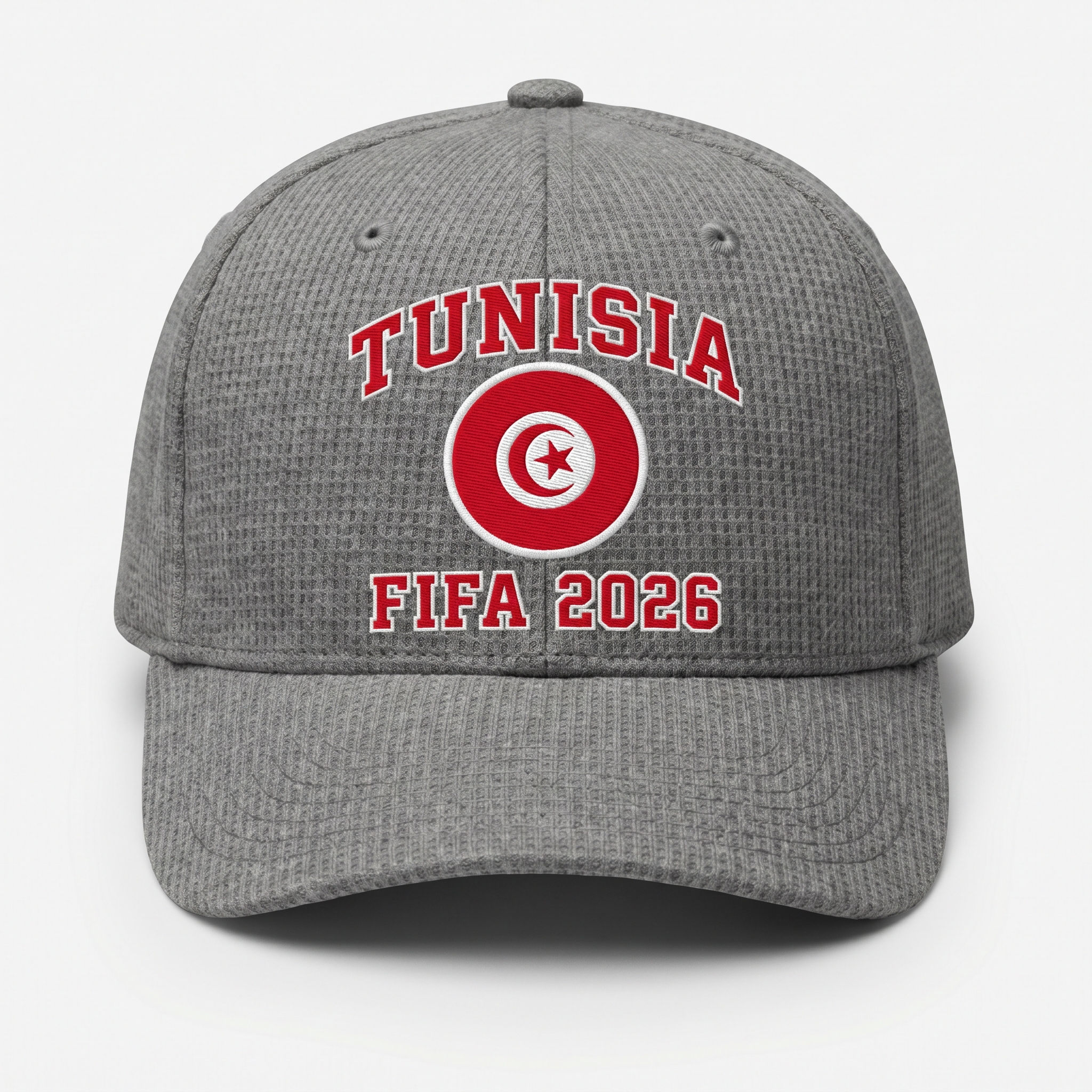 FIFA 2026 Tunisia Waffle Knit Cap in Gray