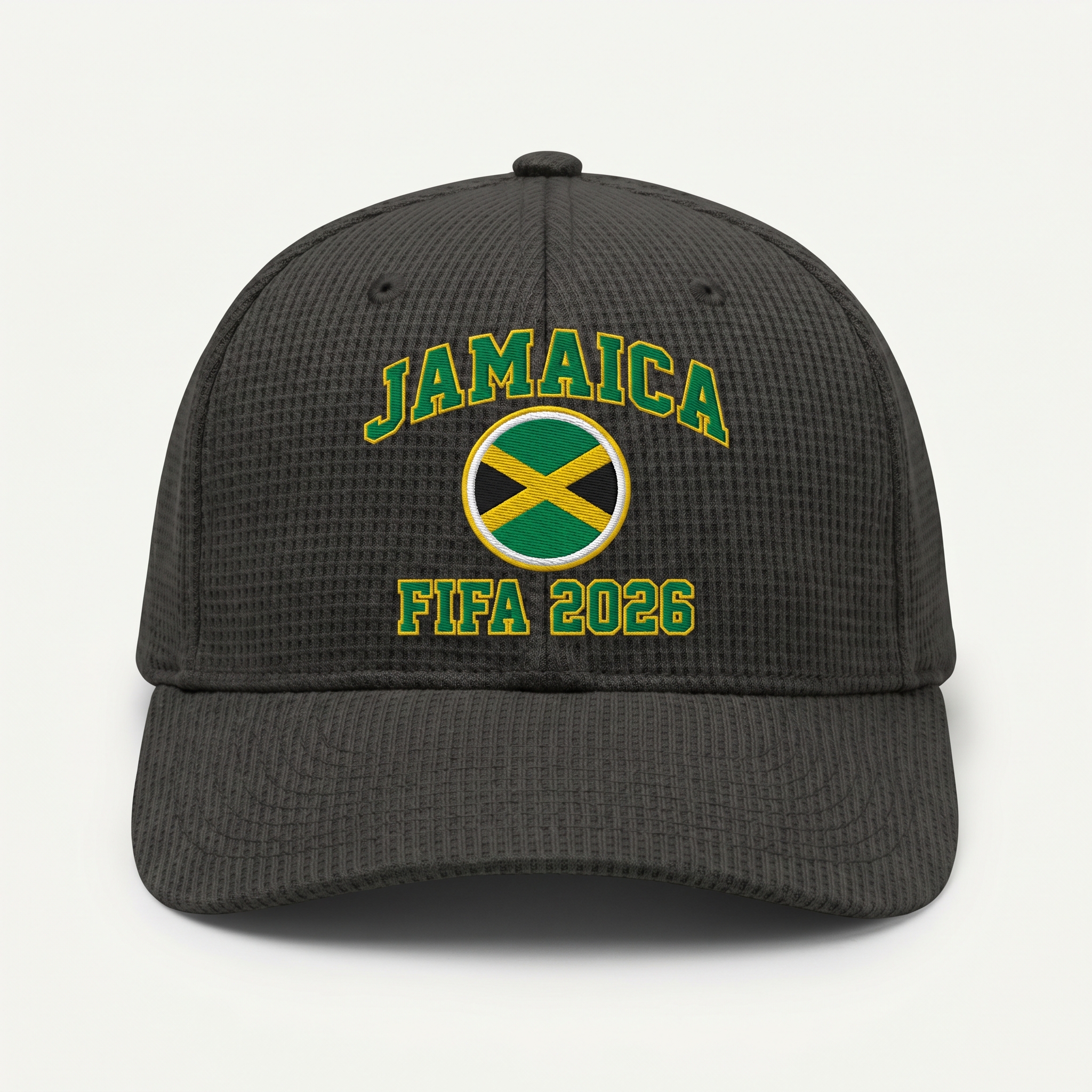 FIFA 2026 Jamaica Waffle Knit Cap in Dark Gray
