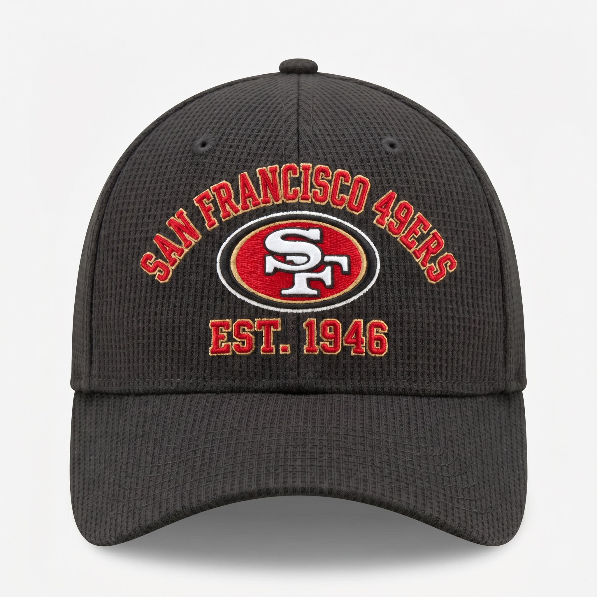 San Francisco 49ers Waffle Knit Cap in Dark Gray