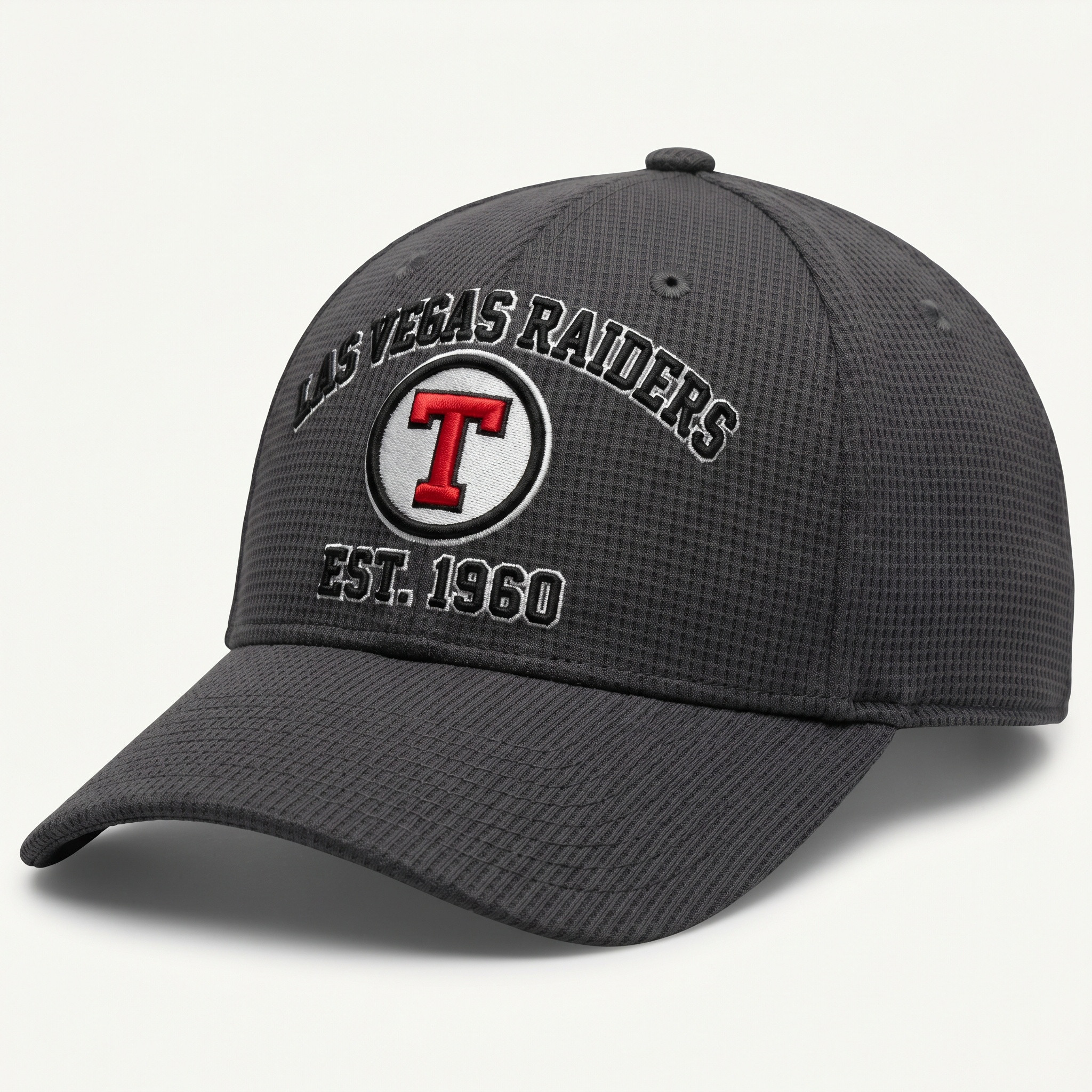 Las Vegas Raiders Waffle Knit Cap in Dark Gray