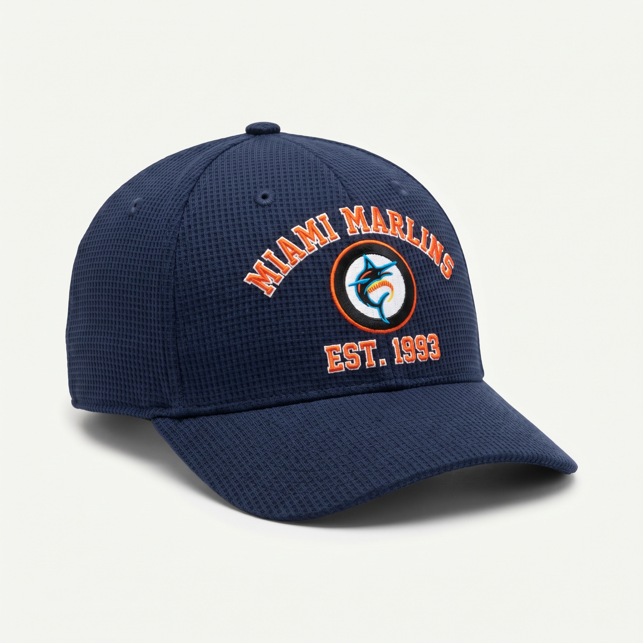 Miami Marlins Waffle Knit Cap in Blue