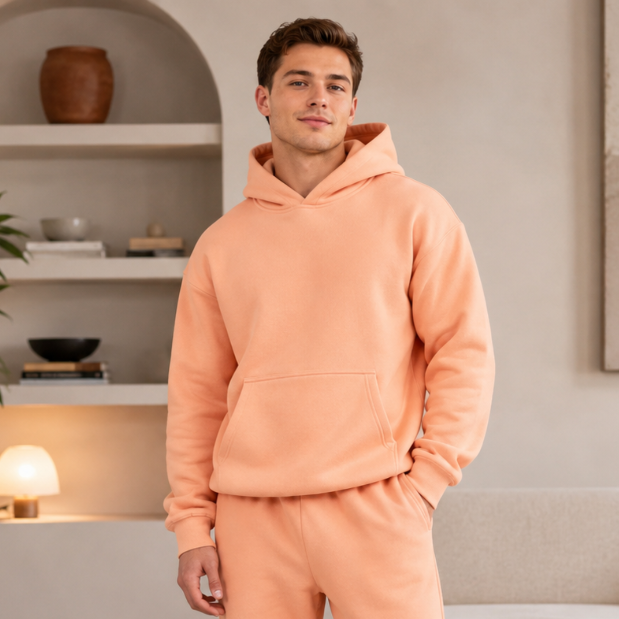 Soft Combed Cotton Pastel Hoodie