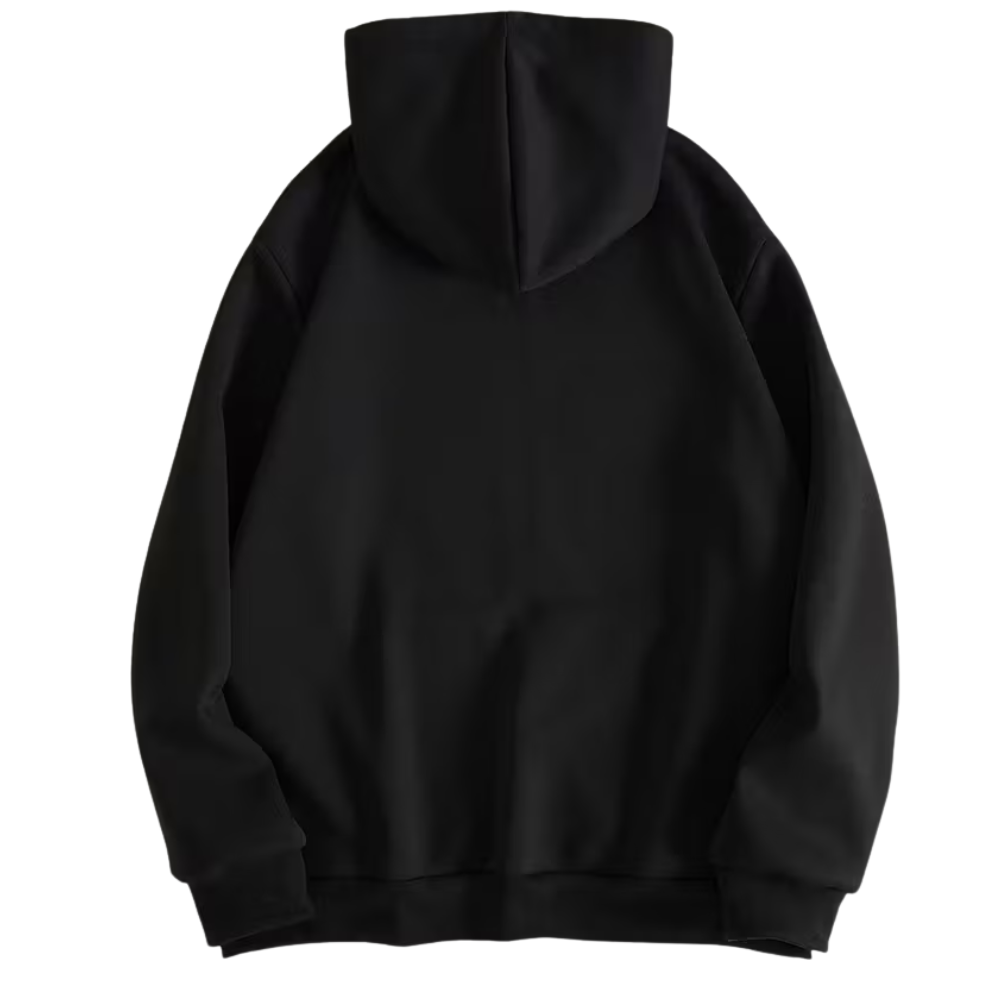  Polyester Blend Casual Zip Up Sweatshirt Hoodie With Kangaroo Pocket