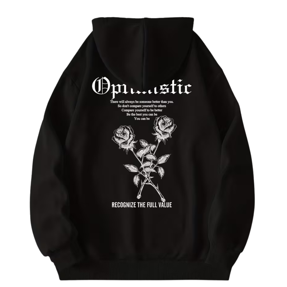 Casual Attire Long Sleeves Comfortable Knit Fabric Printed Hoodie