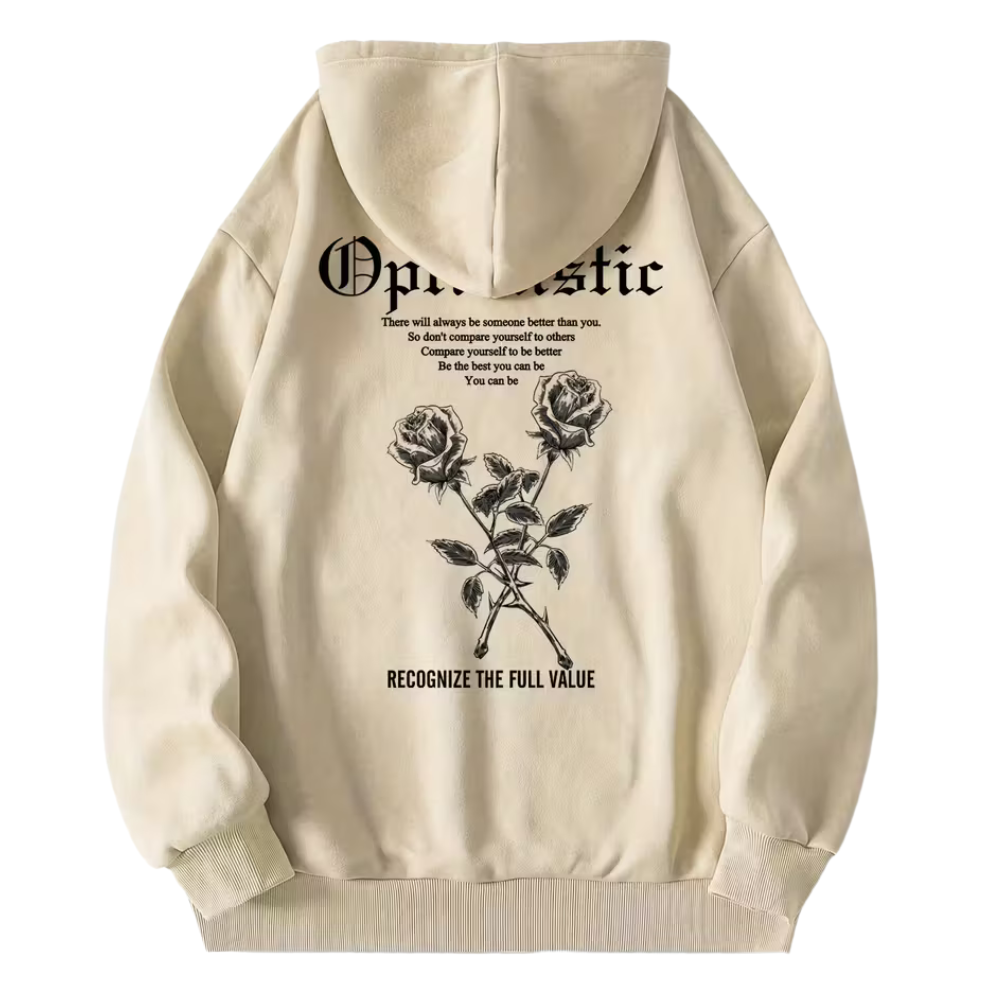 Casual Attire Long Sleeves Comfortable Knit Fabric Printed Hoodie