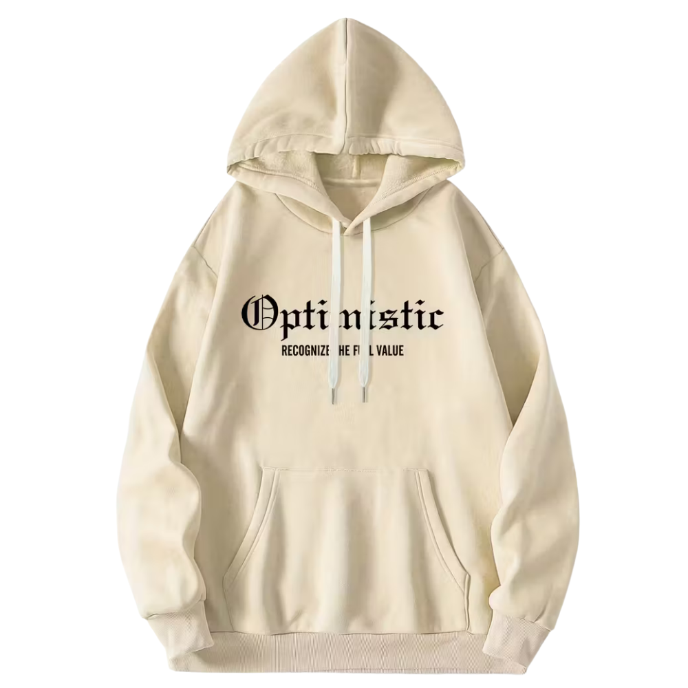 Casual Attire Long Sleeves Comfortable Knit Fabric Printed Hoodie