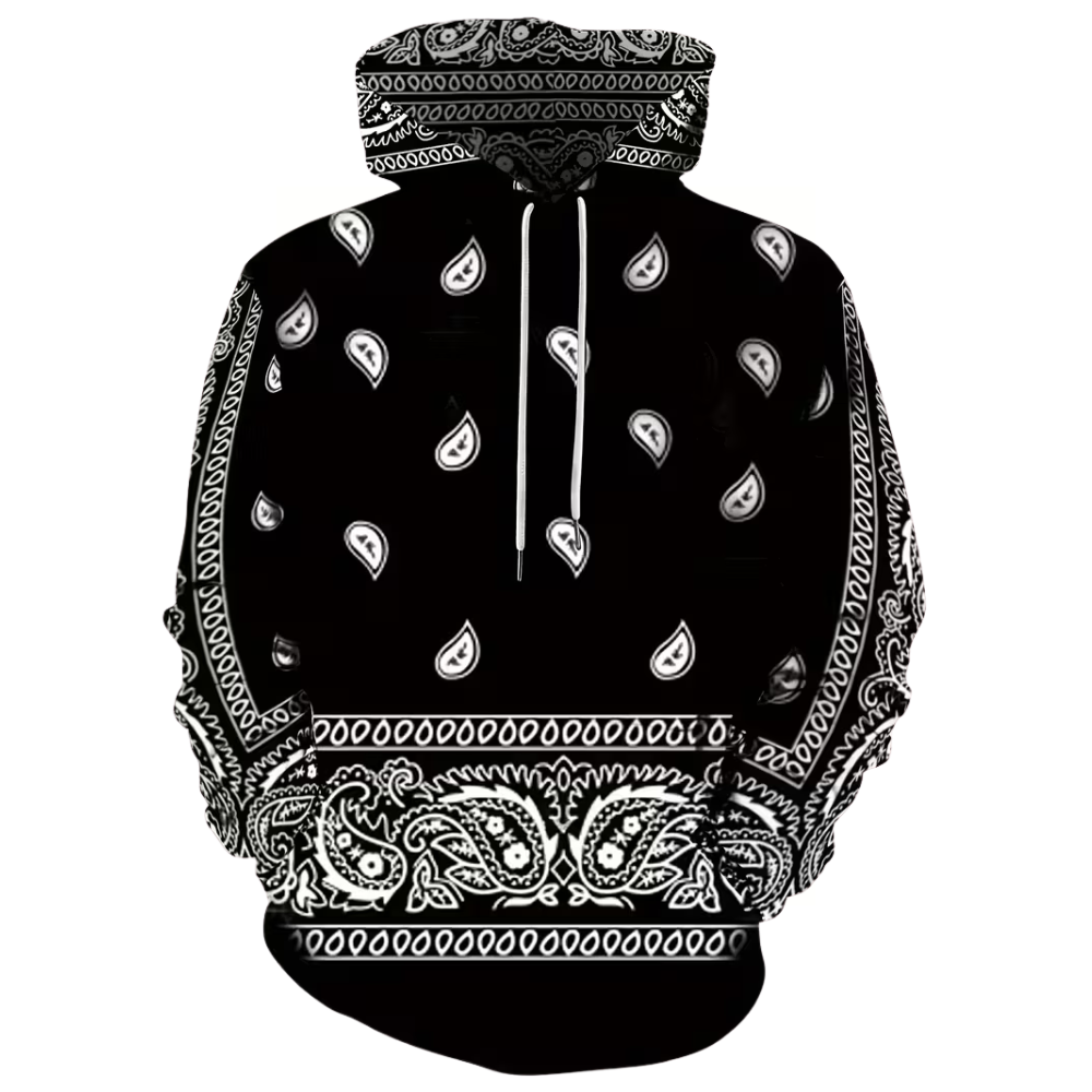 Cool Graphic Pattern Casual Streetwear Printed Hoodie
