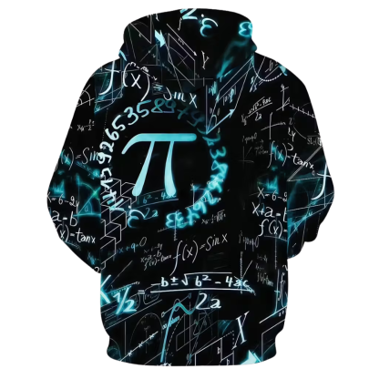 Mathematical Geometric Casual Printed Hoodie