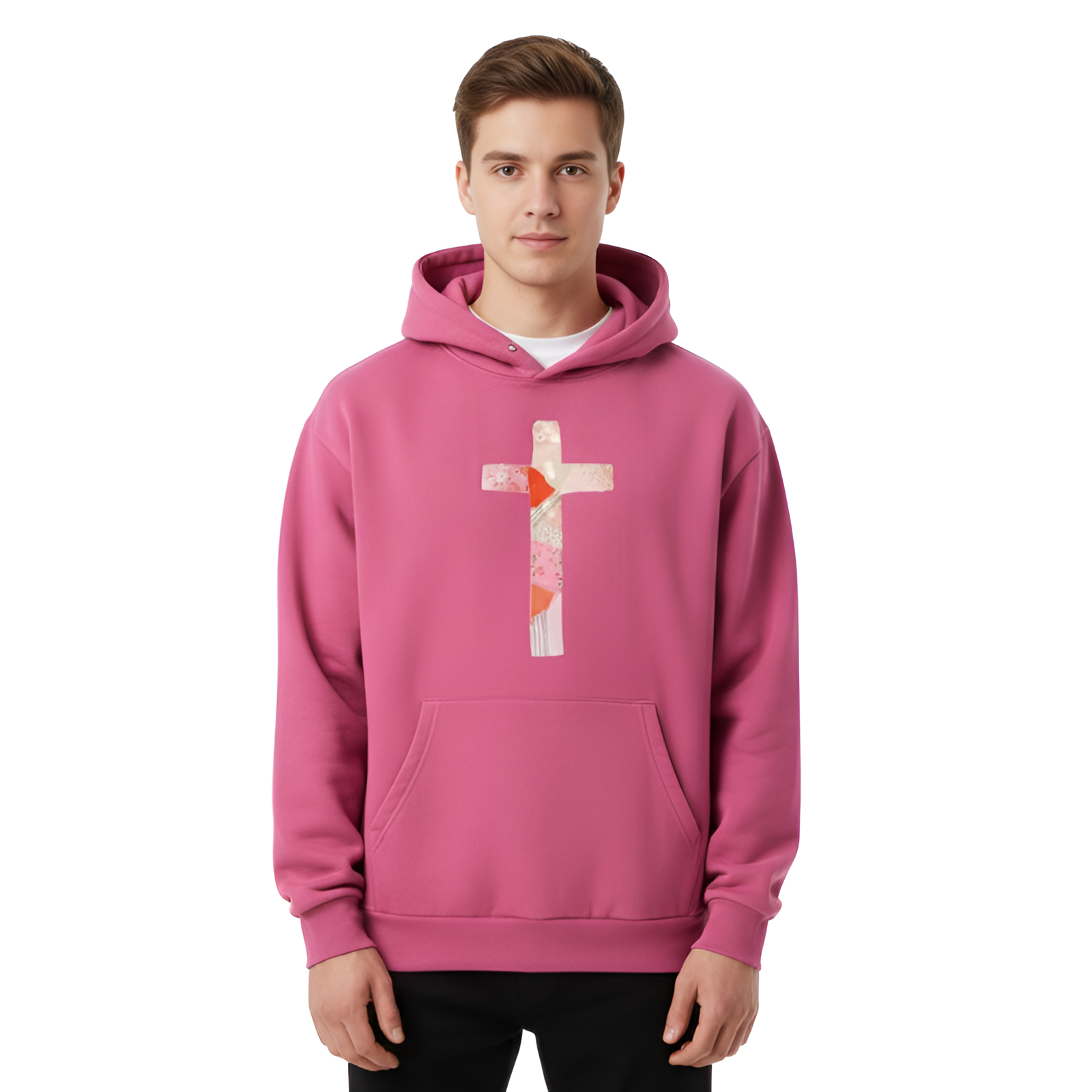 Bloom Cross Graphic Hoodie For Everyday Streetwear Style