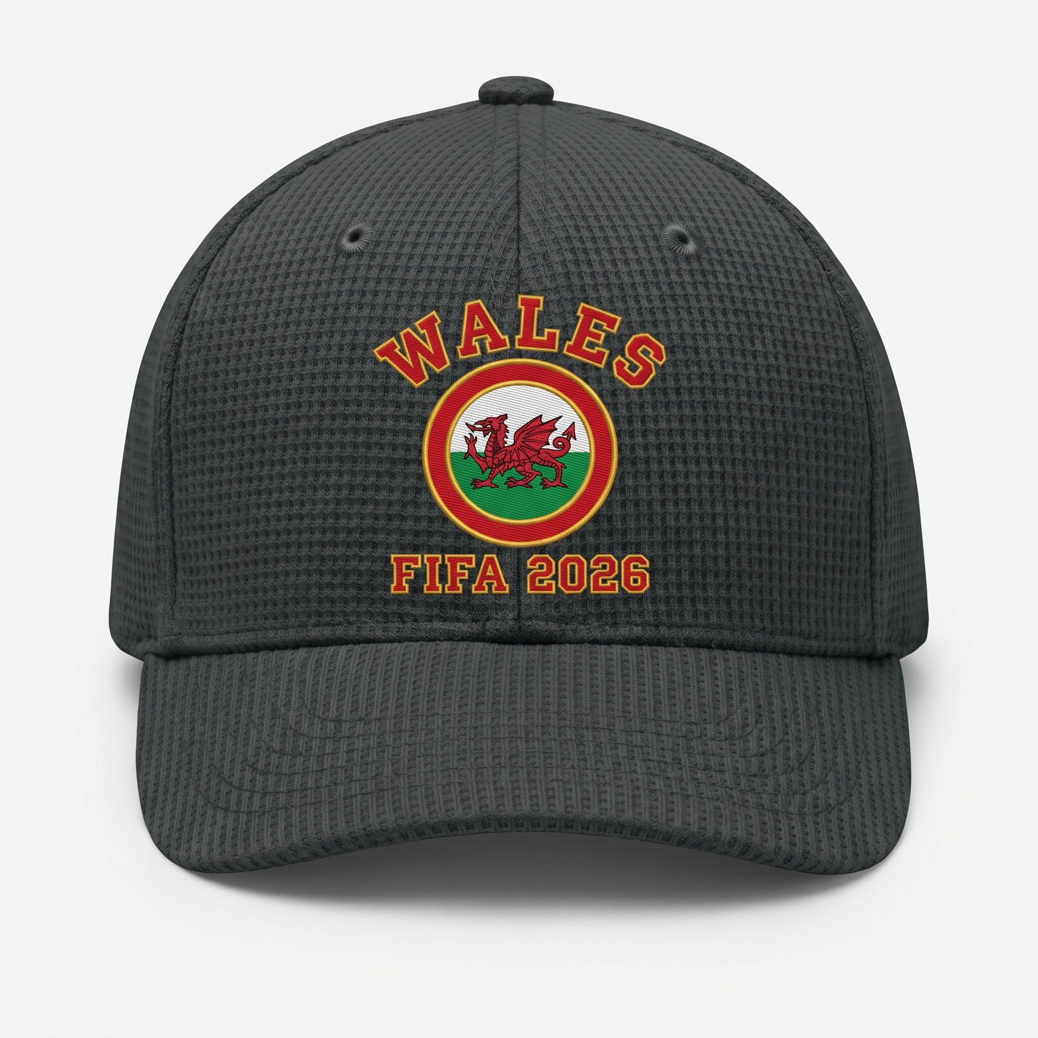 FIFA 2026 Wales Waffle Knit Cap in Dark Gray