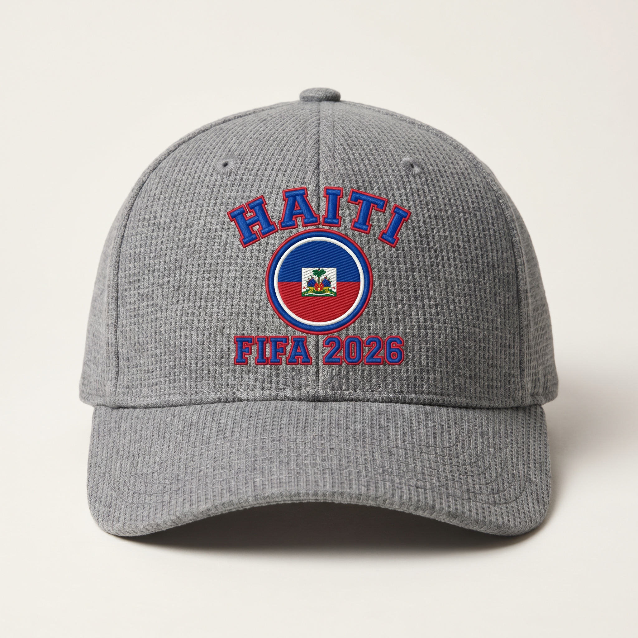 FIFA 2026 Haiti Waffle Knit Cap in Gray