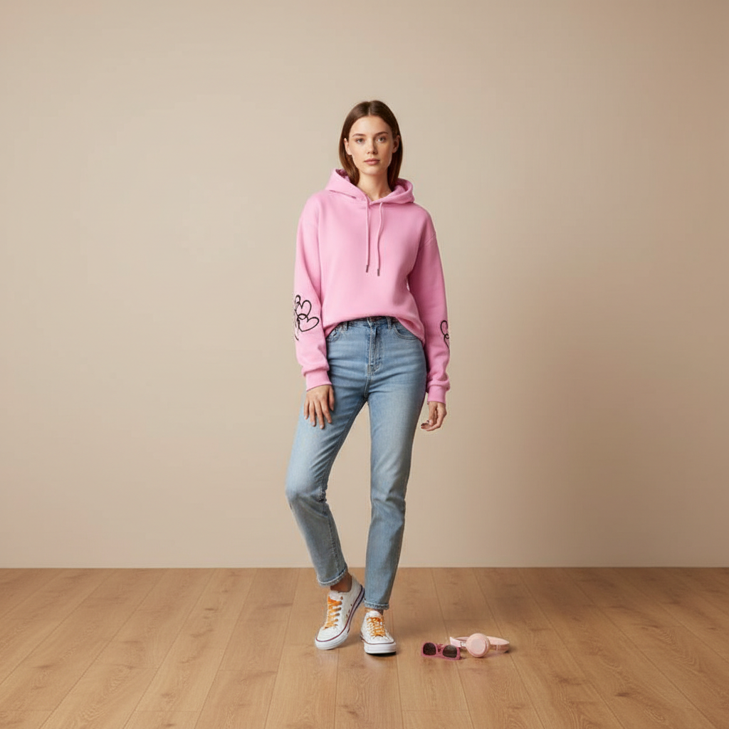 Casual Plus Size Cow Print Hooded Pullover Sweatshirt