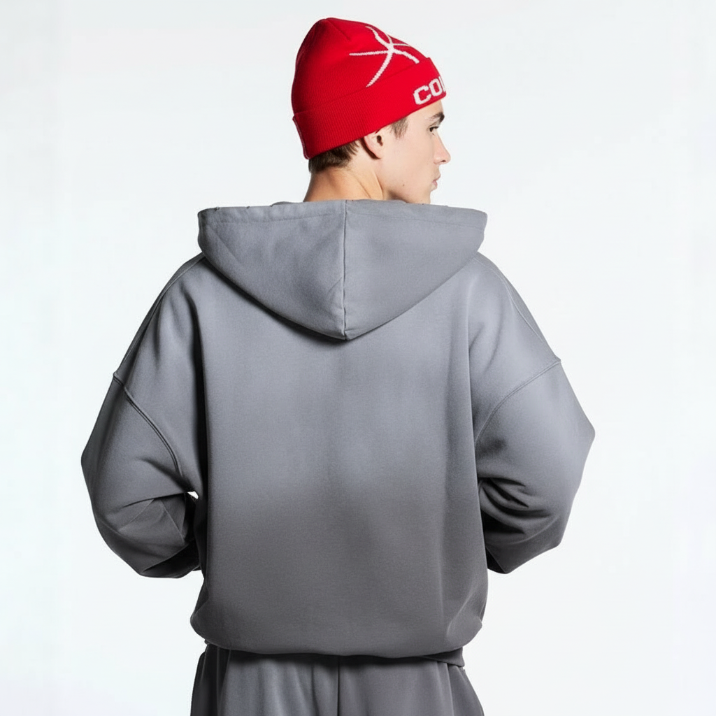 Full Zip Hoodie With Graphic Print