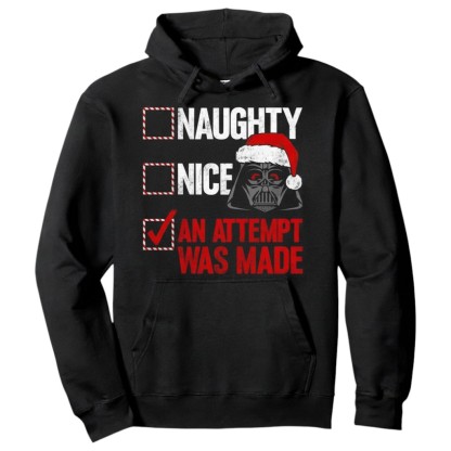 Christmas Darth Vader Themed Pullover Hoodie