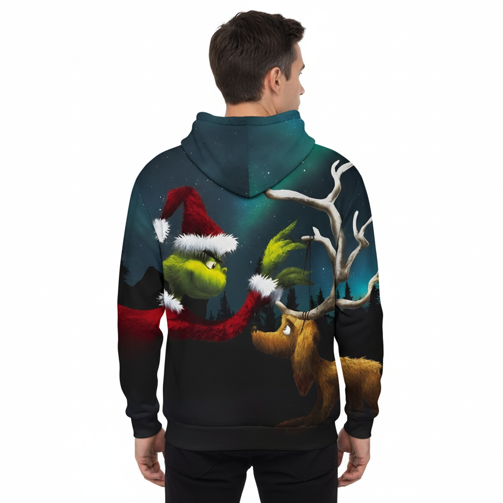 3D Ugly Christmas Graphic Hoodie For Men