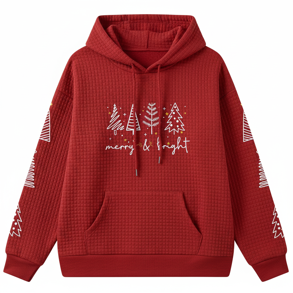 Merry Christmas Graphic Hoodie For Women
