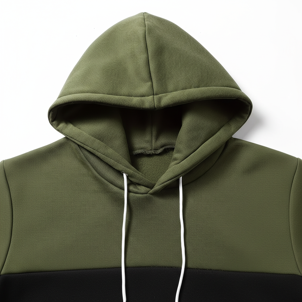 Casual Style Color Block Pullover Hoodie With Kangaroo Pocket
