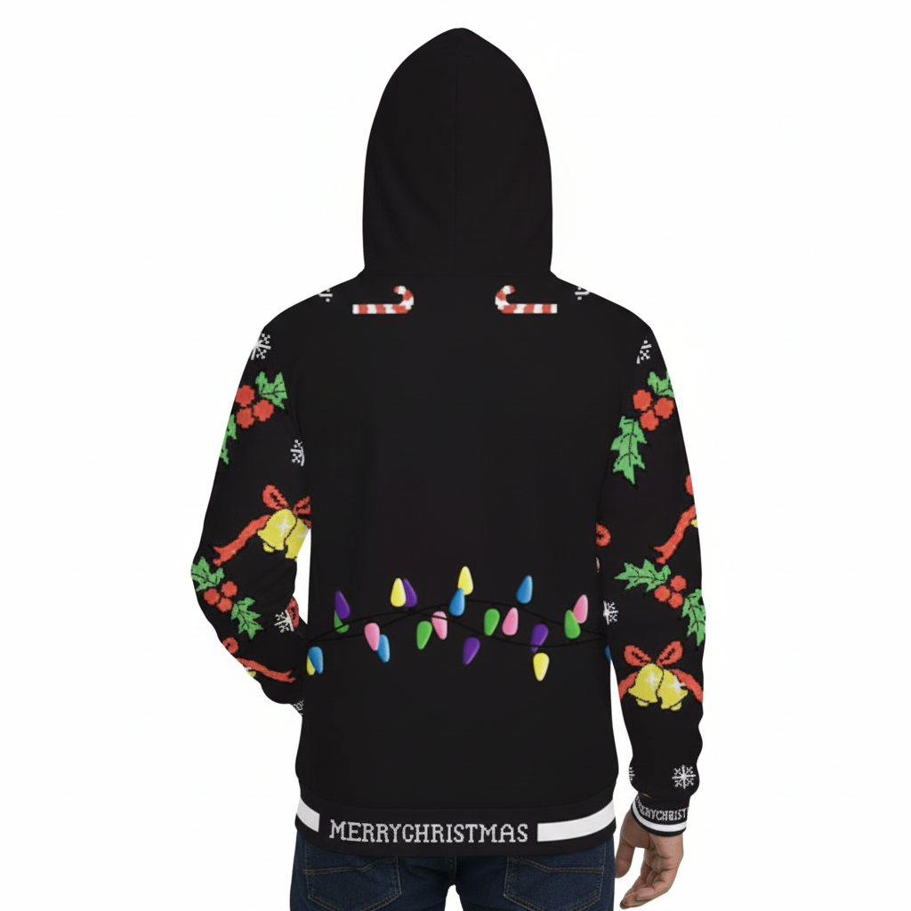 Ugly Christmas Reindeer 3D Graphic Print Hoodie For Kids