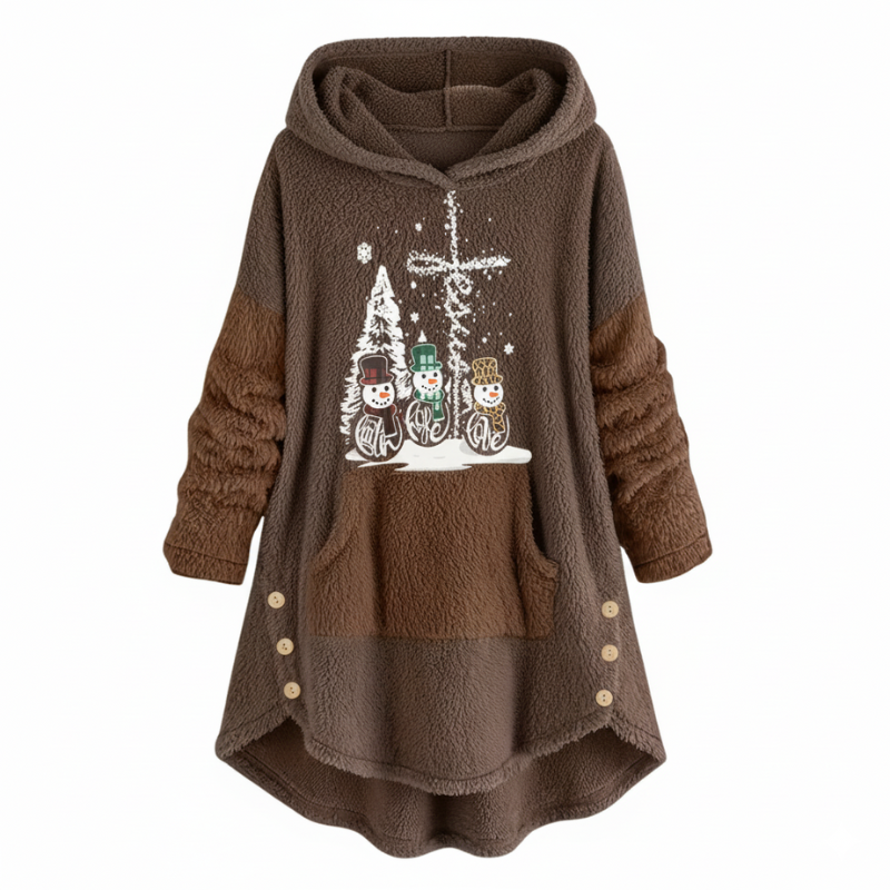 Winter Holiday Graphic Hoodie For Women