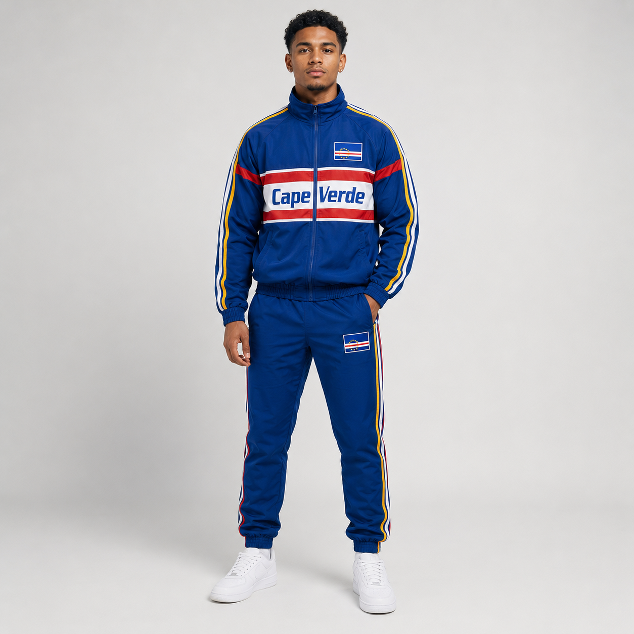 World Cup 2026 Themed Cape Verde Football Fan Sweatshirt And Jogger Set