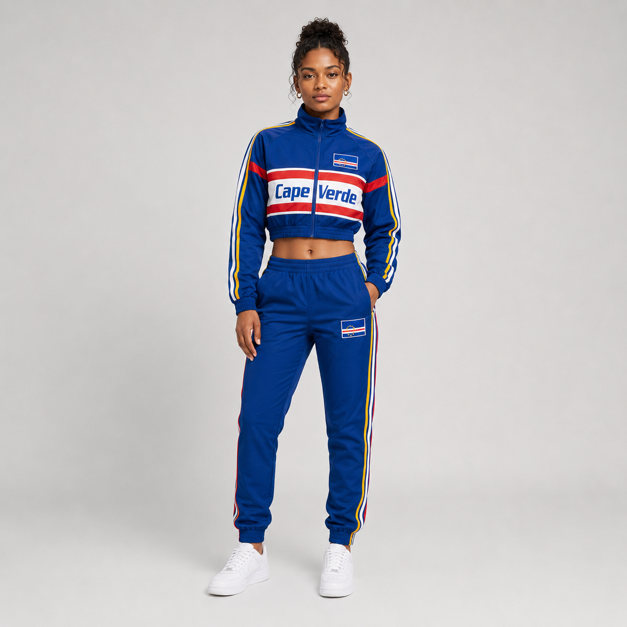 World Cup 2026 Themed Cape Verde Football Fan Sweatshirt And Jogger Set