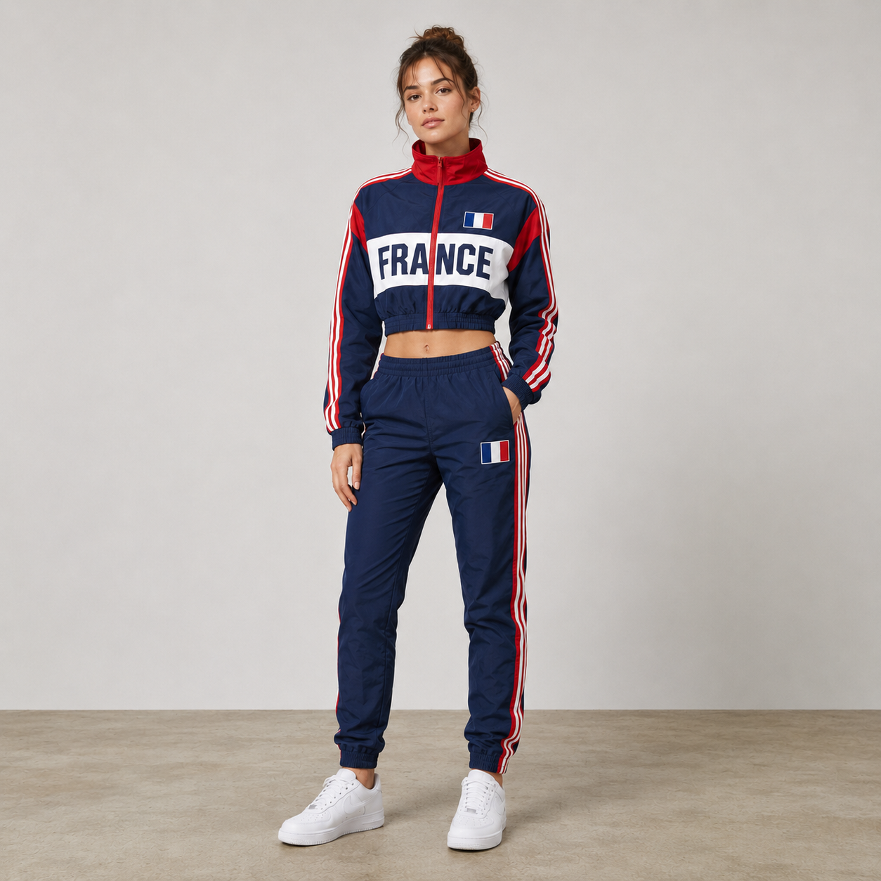 World Cup 2026 Themed France Football Fan Sweatshirt And Jogger Set